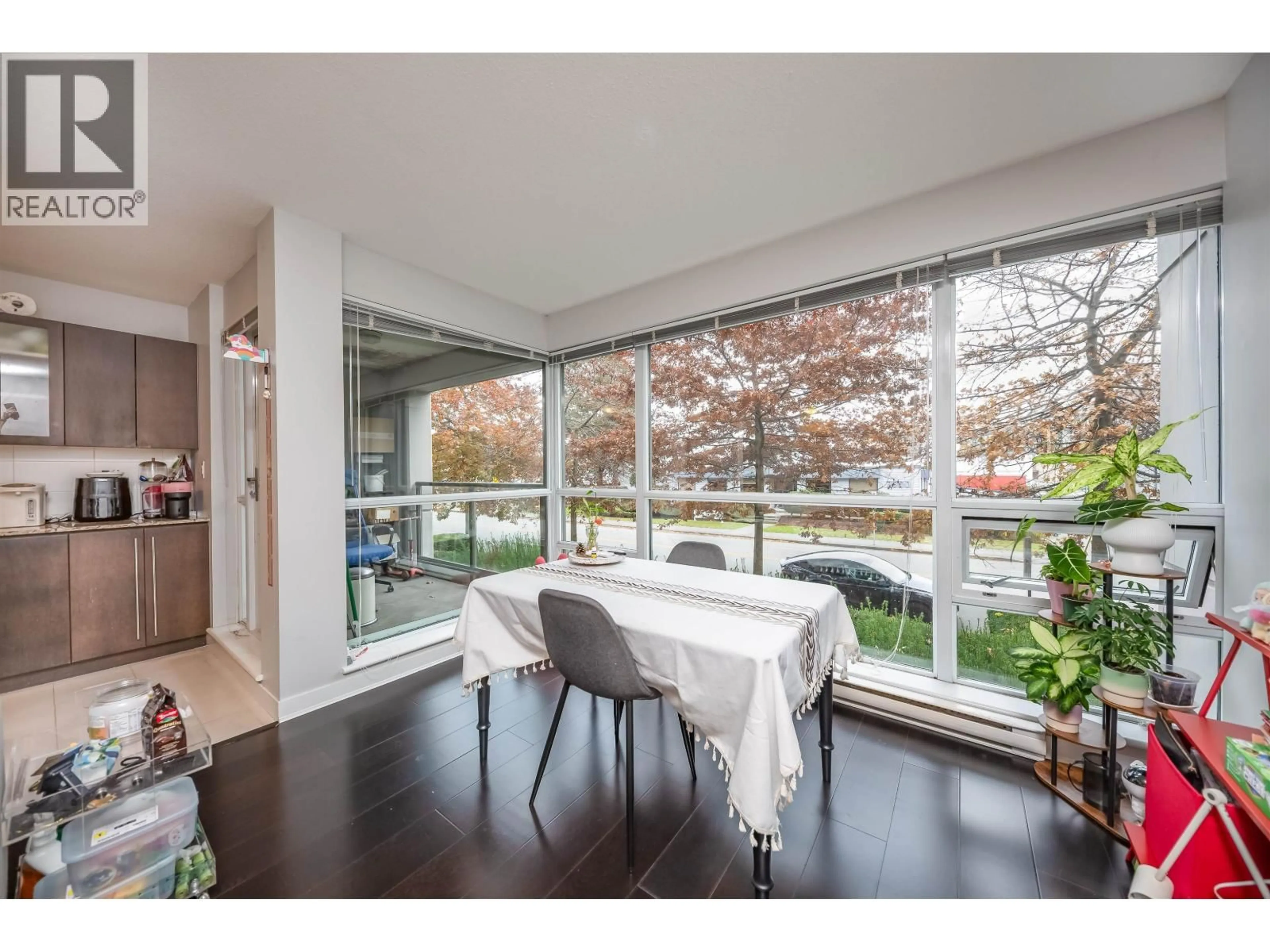 Dining room, wood/laminate floor for 202 - 7535 ALDERBRIDGE WAY, Richmond British Columbia V6X4L2