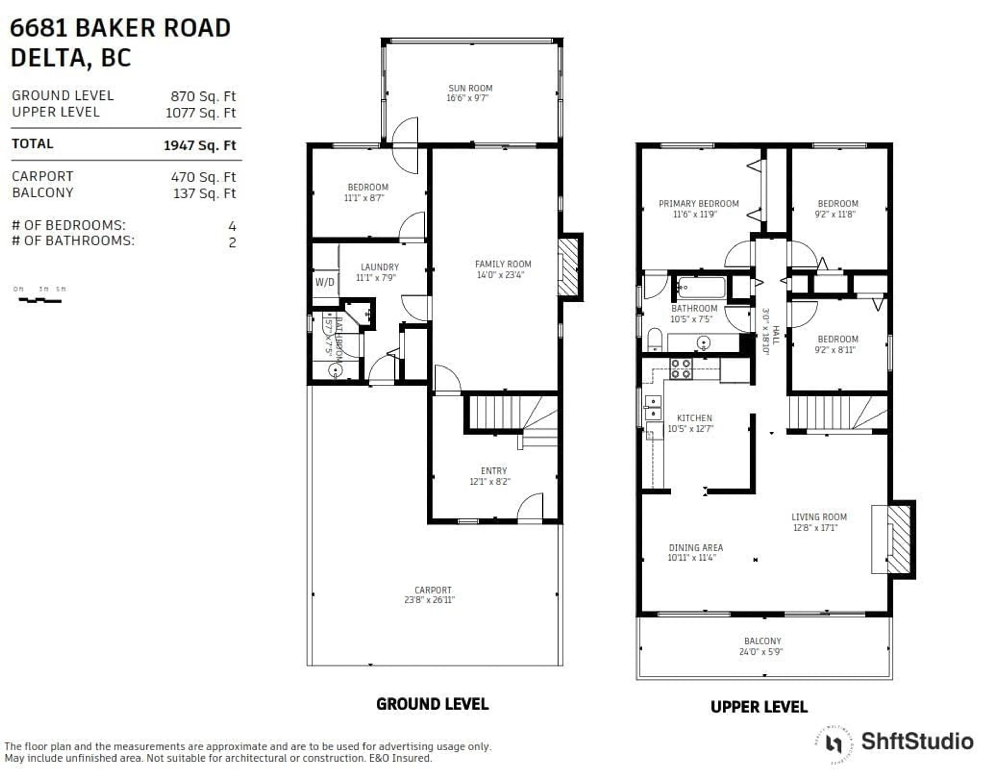 Floor plan for 6681 BAKER, Delta British Columbia V4E2T8