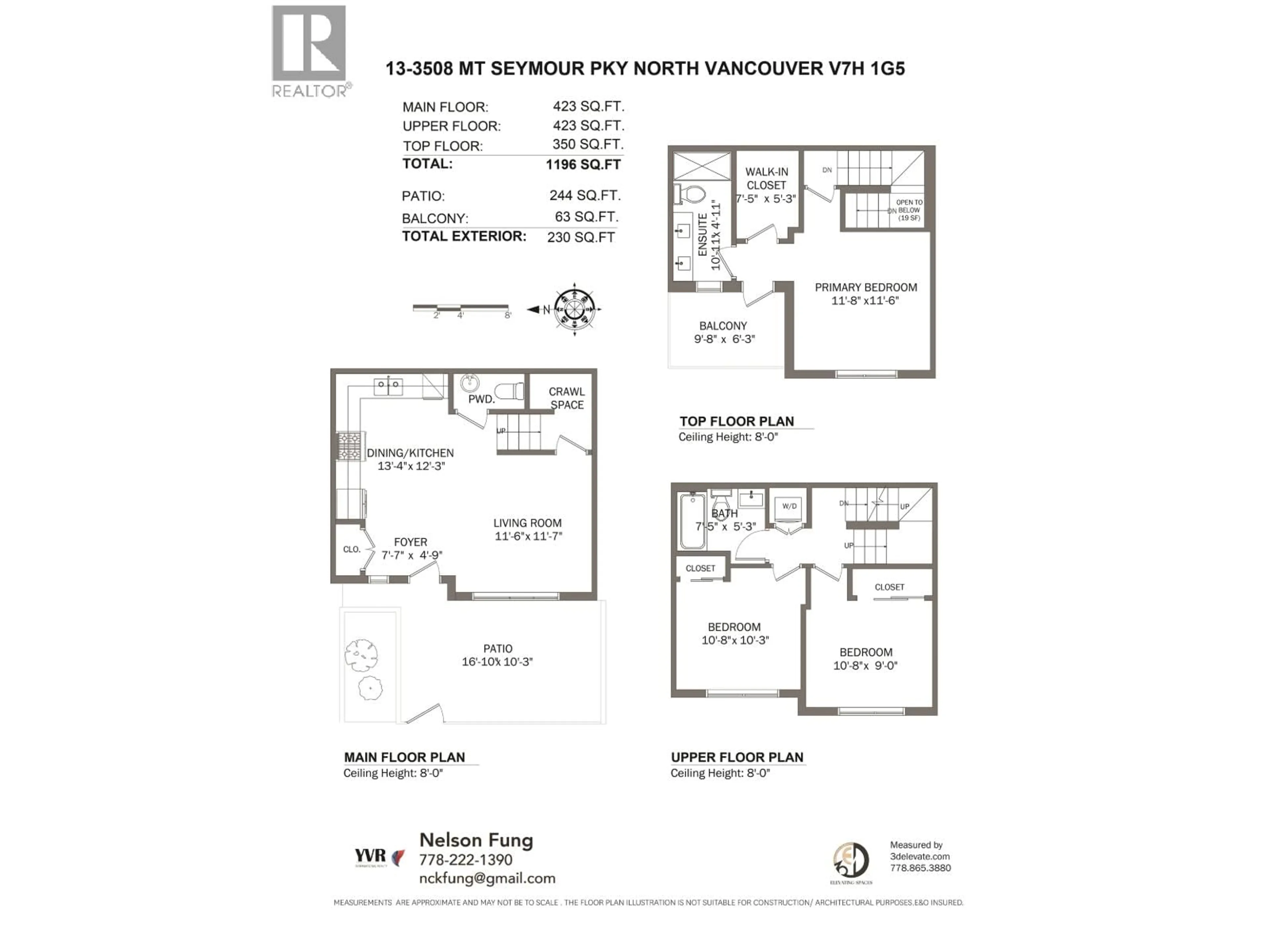 Floor plan for 13 - 3508 MT SEYMOUR PARKWAY, North Vancouver British Columbia V7H1G5