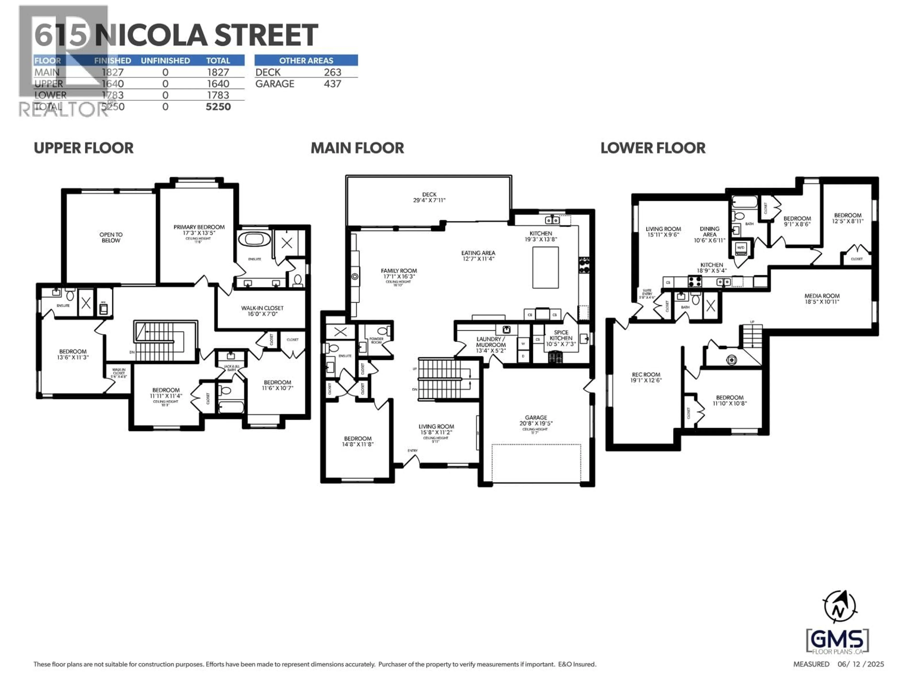 Floor plan for 615 NICOLA AVENUE, Coquitlam British Columbia V3J7W8