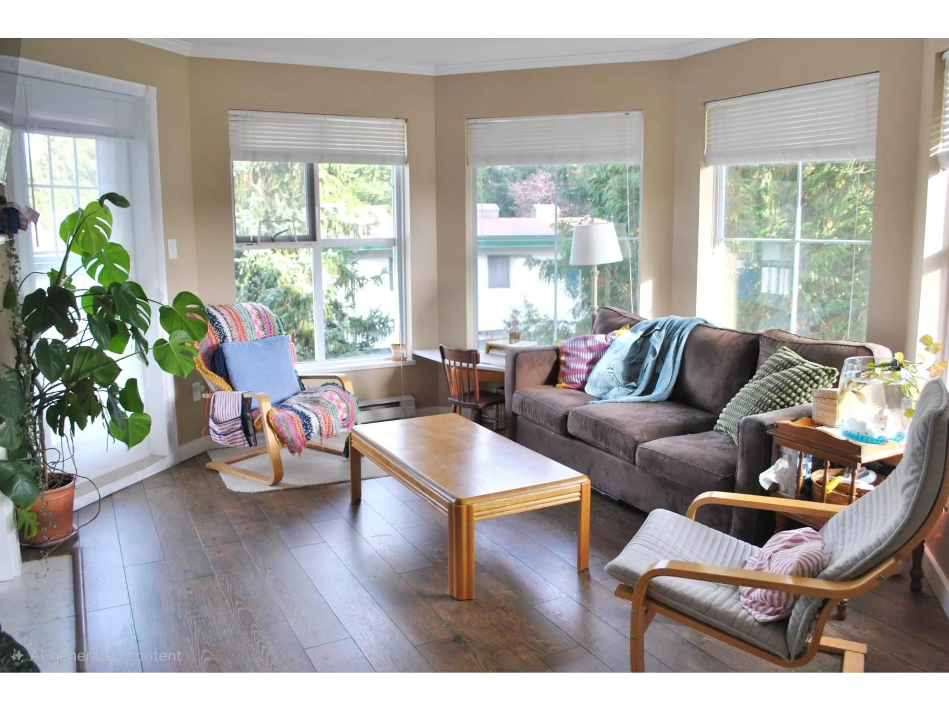 Living room with furniture, wood/laminate floor for 306 - 15160 108, Surrey British Columbia V3R0V2