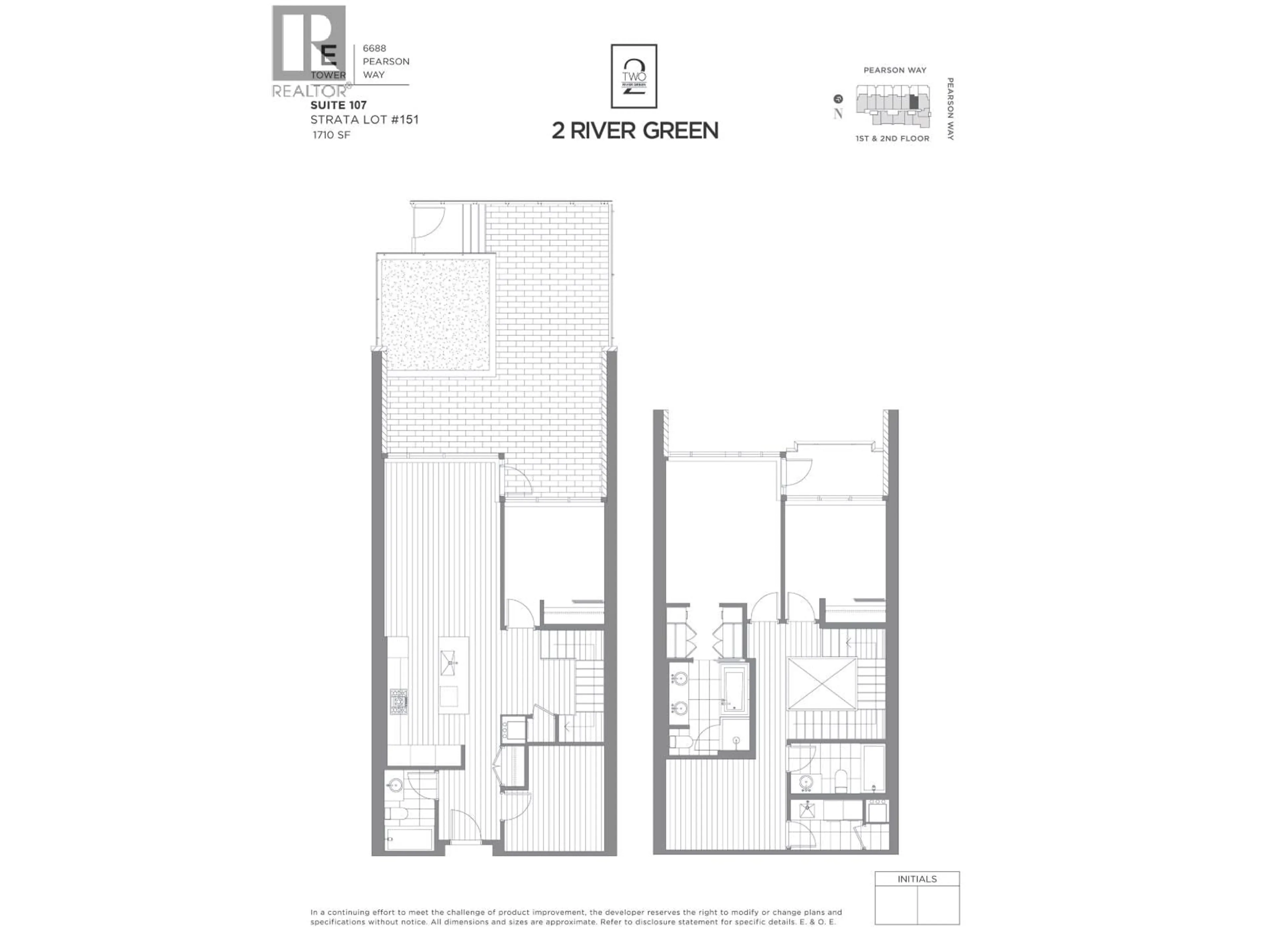 Floor plan for 107 - 6688 PEARSON WAY, Richmond British Columbia V7C0E5