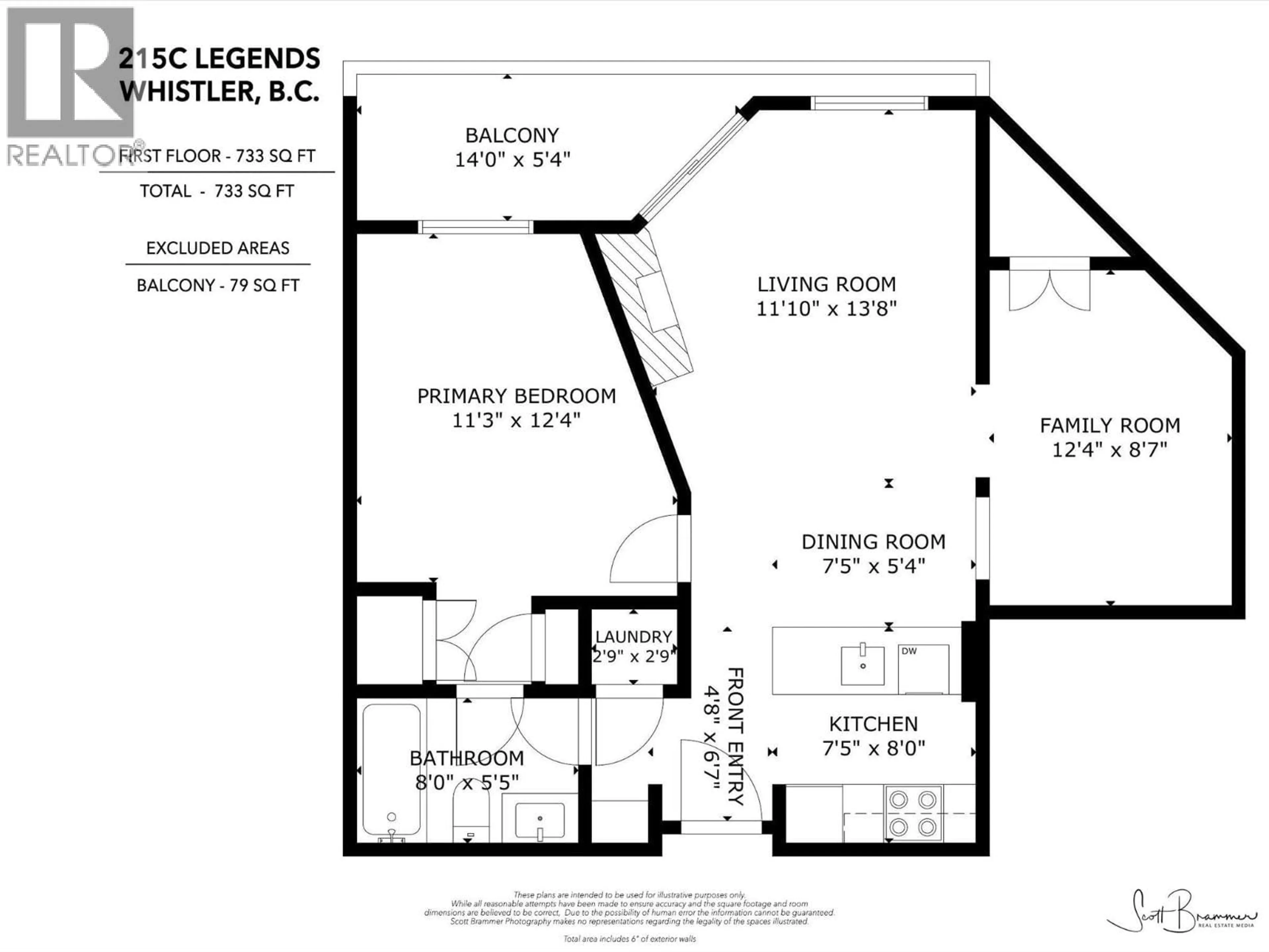 Floor plan for 215C - 2036 LONDON LANE, Whistler British Columbia V8E0N7