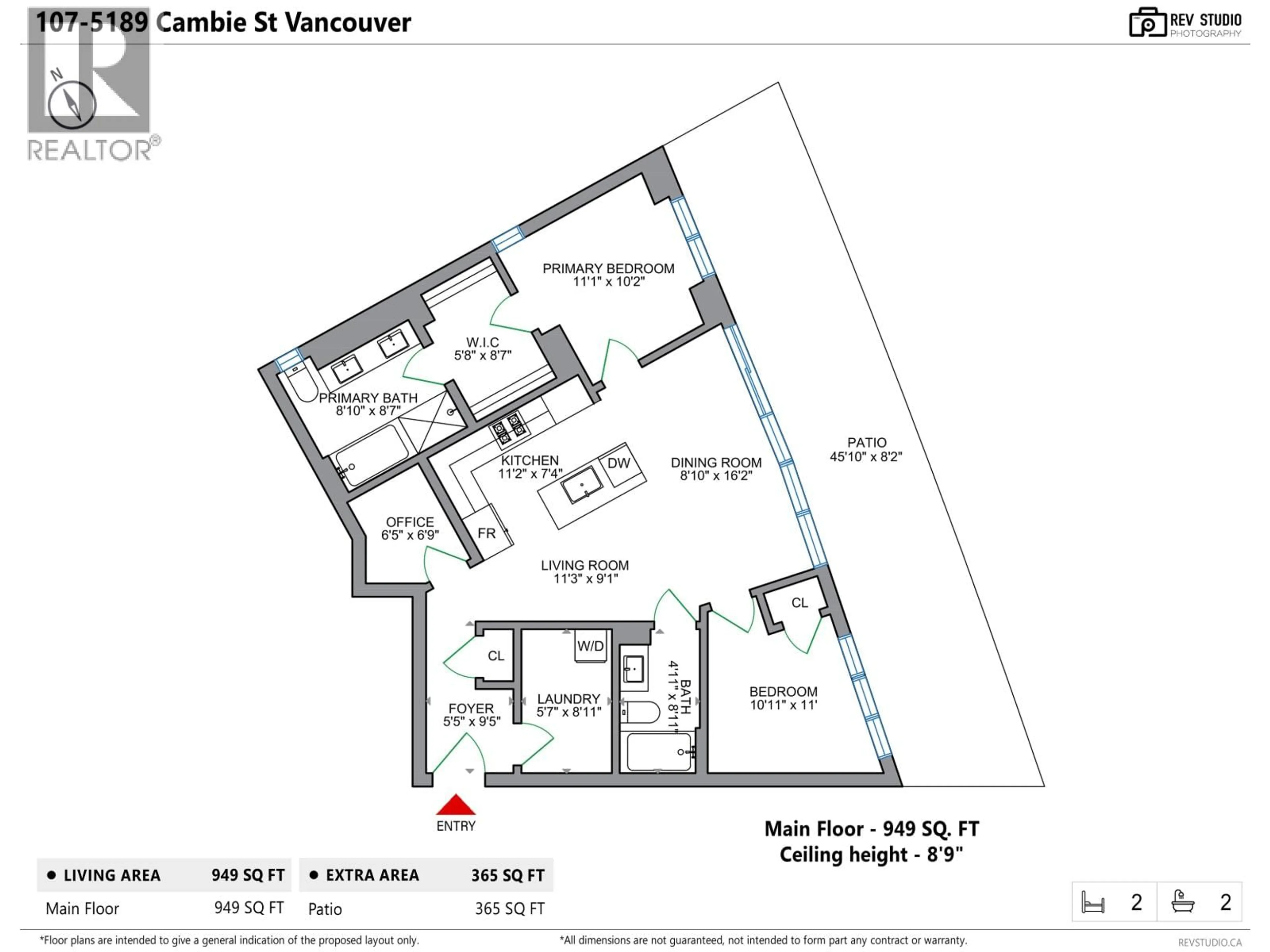Floor plan for 107 - 5189 CAMBIE STREET, Vancouver British Columbia V5Z0J4