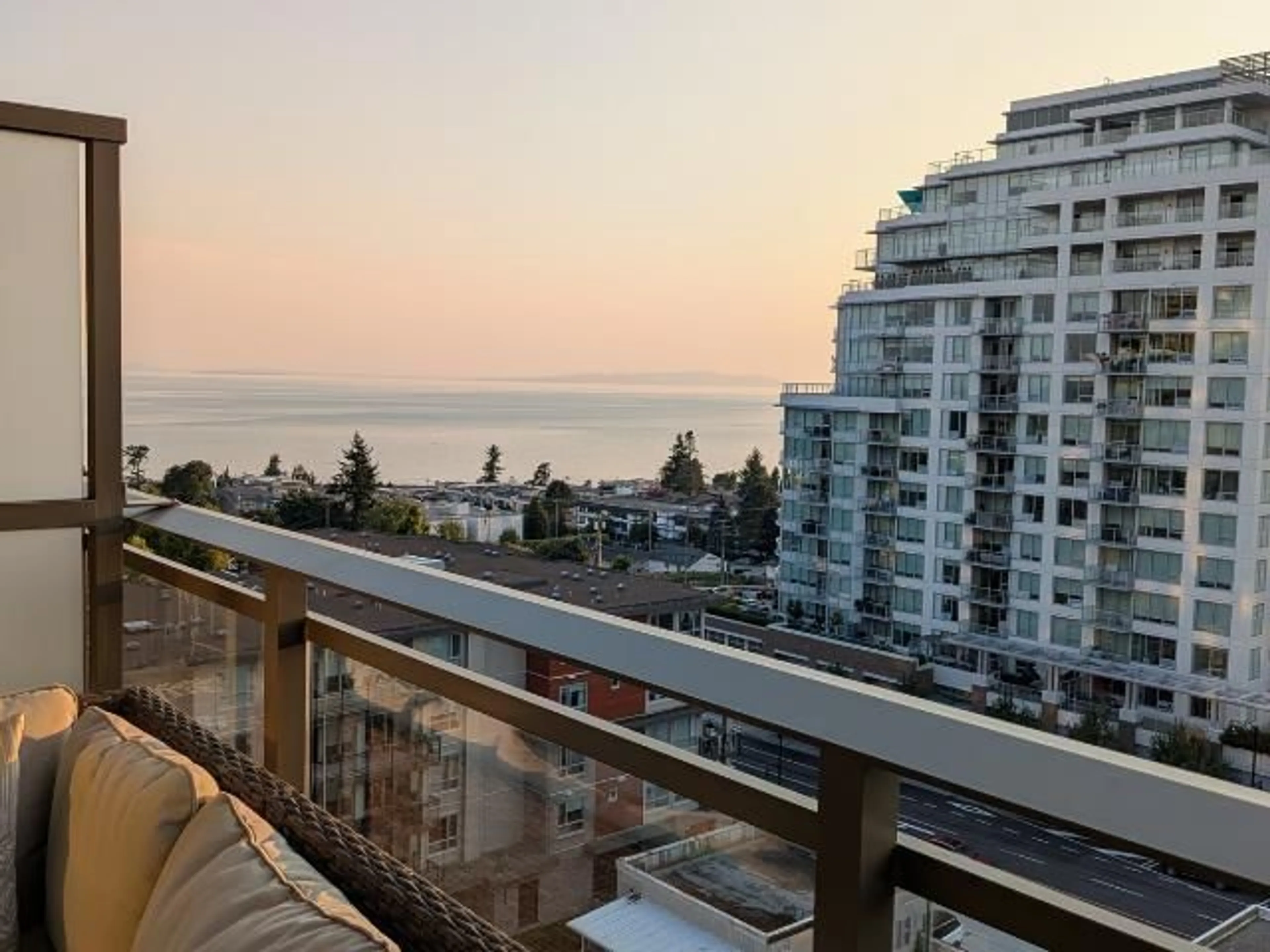 Balcony in the apartment, water/lake/river/ocean view for 1201 - 1455 GEORGE, White Rock British Columbia V4B0A9