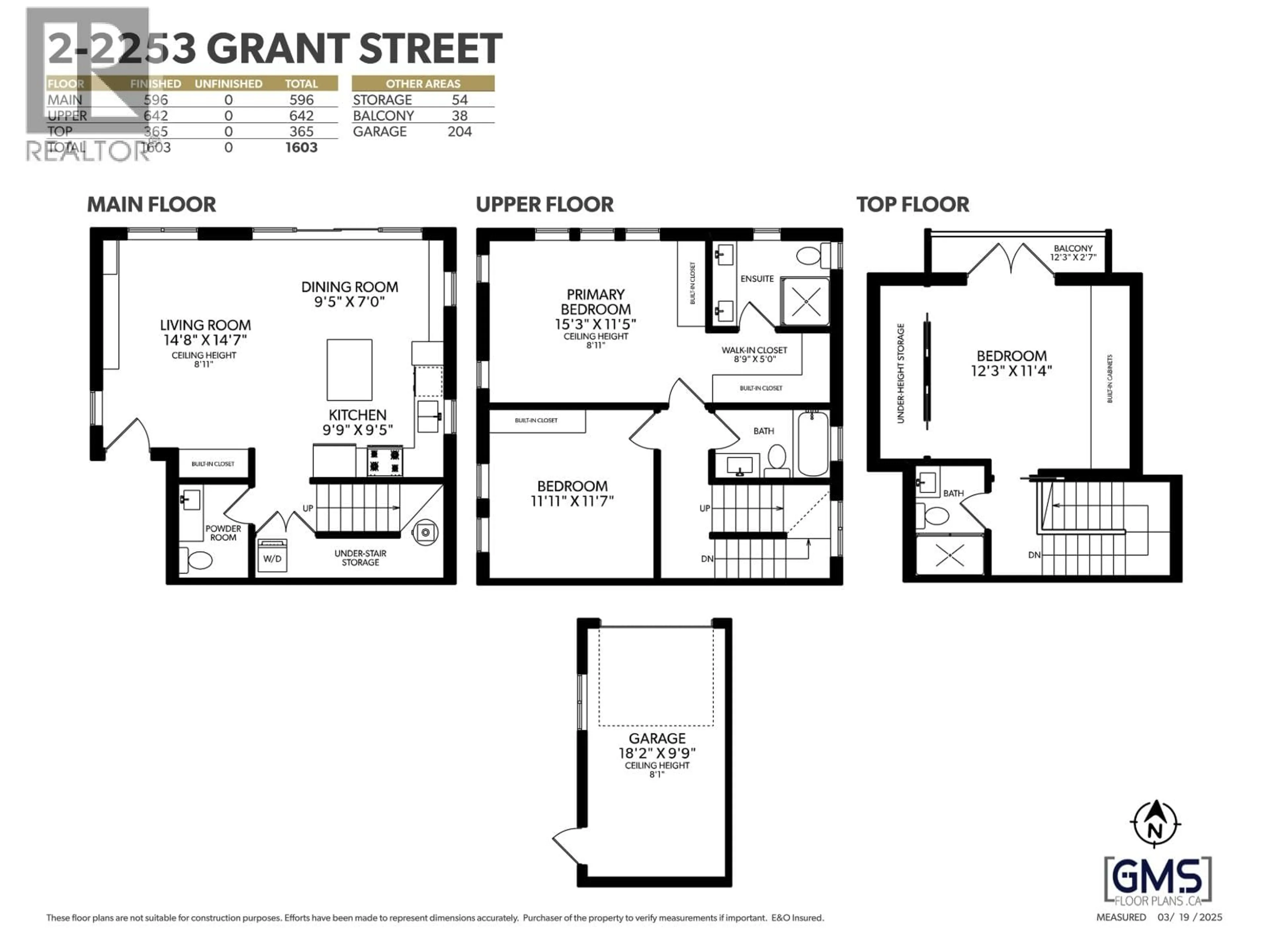 Floor plan for 2 - 2253 GRANT STREET, Vancouver British Columbia V5L2Z6