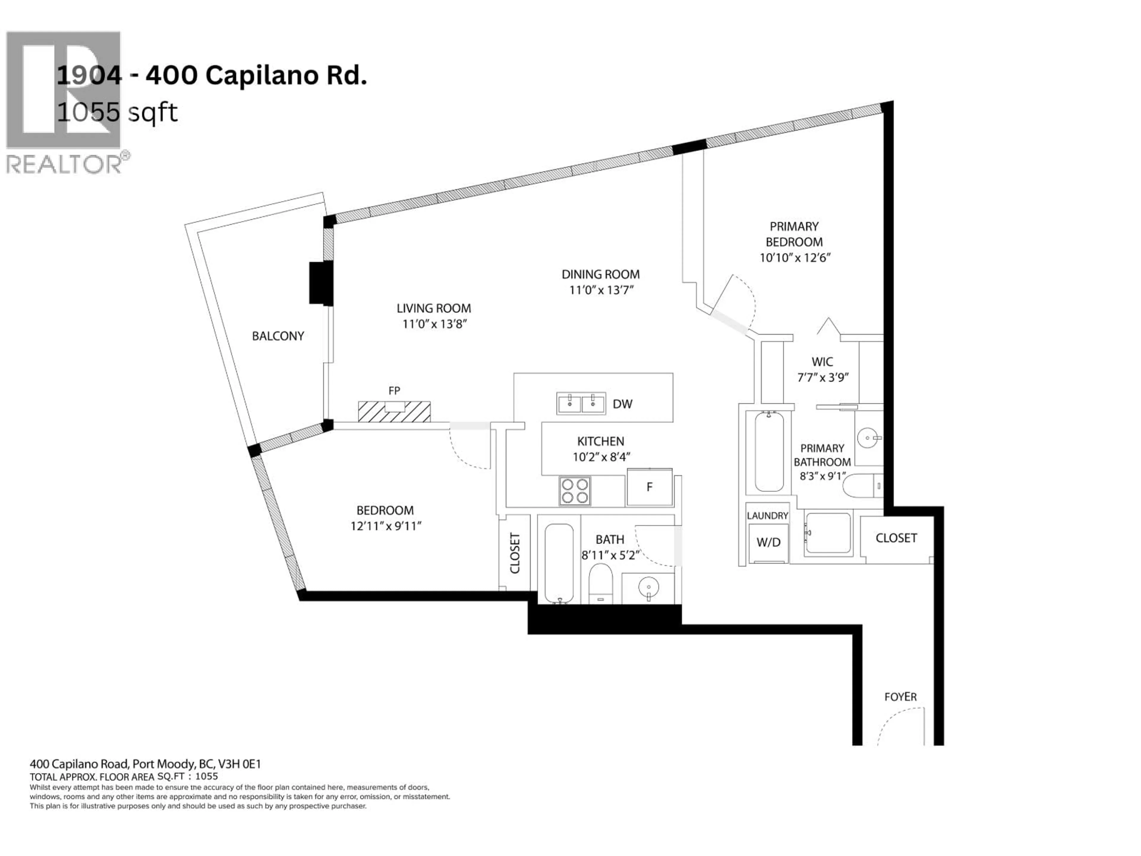 Floor plan for 1904 - 400 CAPILANO ROAD, Port Moody British Columbia V3H0E1