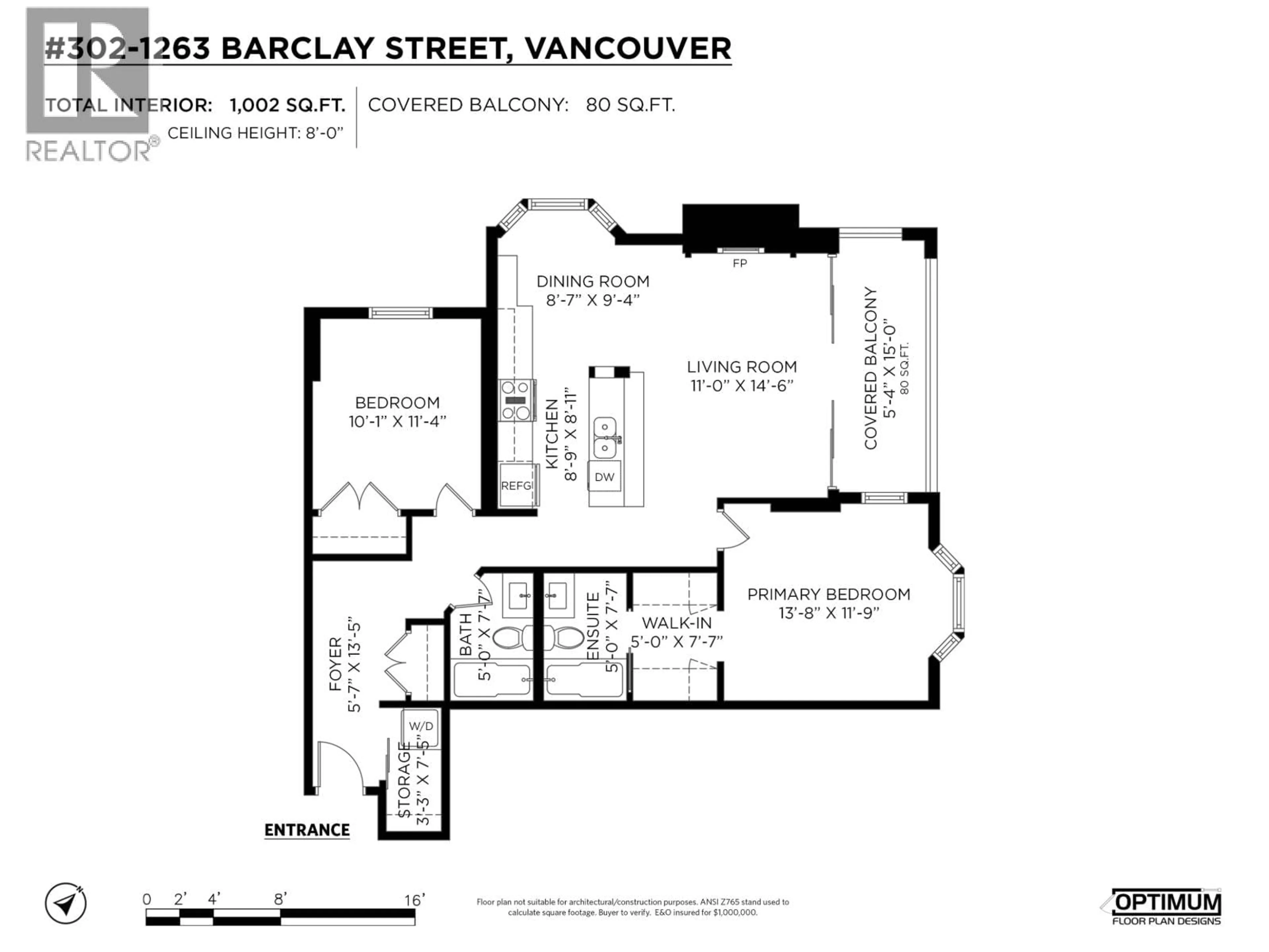 Floor plan for 302 - 1263 BARCLAY STREET, Vancouver British Columbia V6E1H5