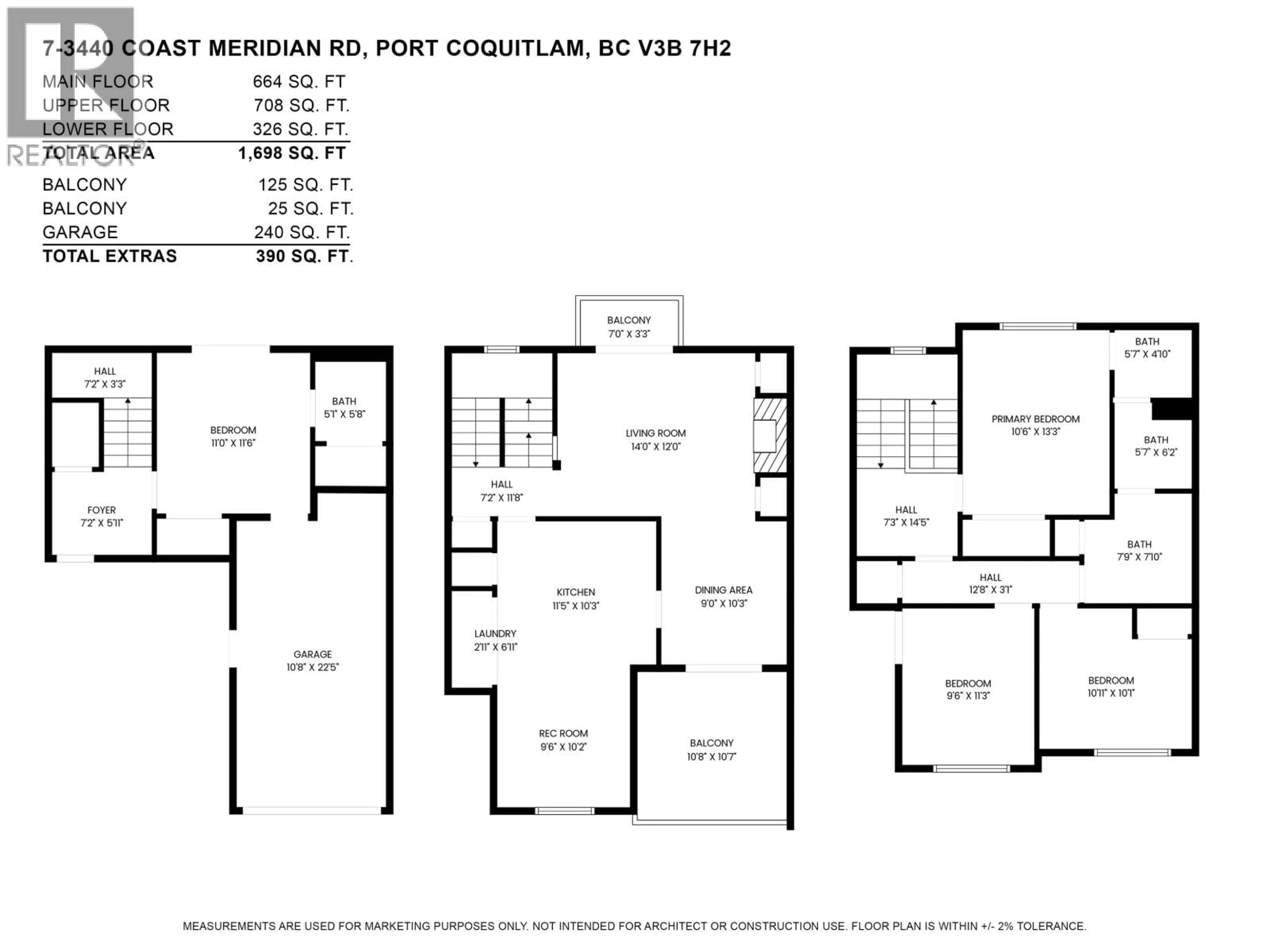 Floor plan for 7 - 3440 COAST MERIDIAN ROAD, Port Coquitlam British Columbia V3B7H2