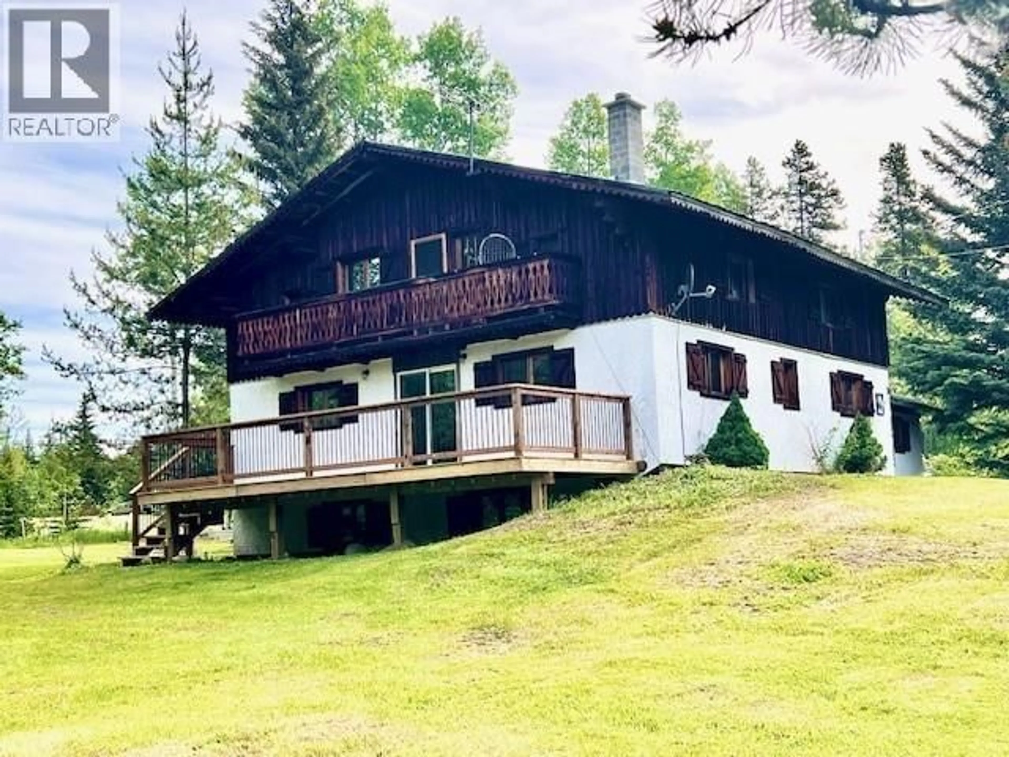 A pic from outside/outdoor area/front of a property/back of a property/a pic from drone, building for 5860 STENMAN ROAD, Smithers British Columbia V0J2N2