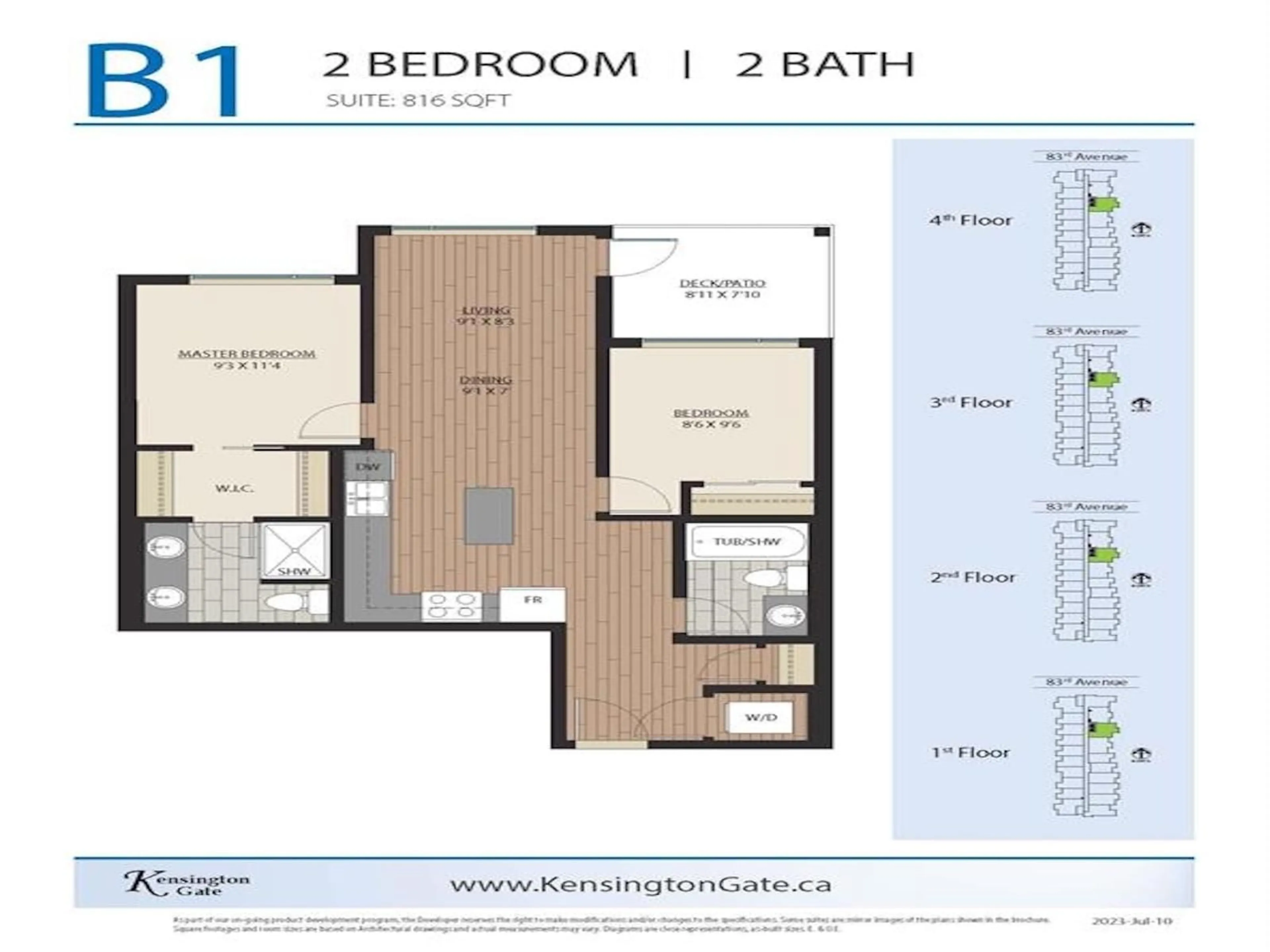 Floor plan for 120 - 20932 83 AVENUE, Langley British Columbia V2Y2C4