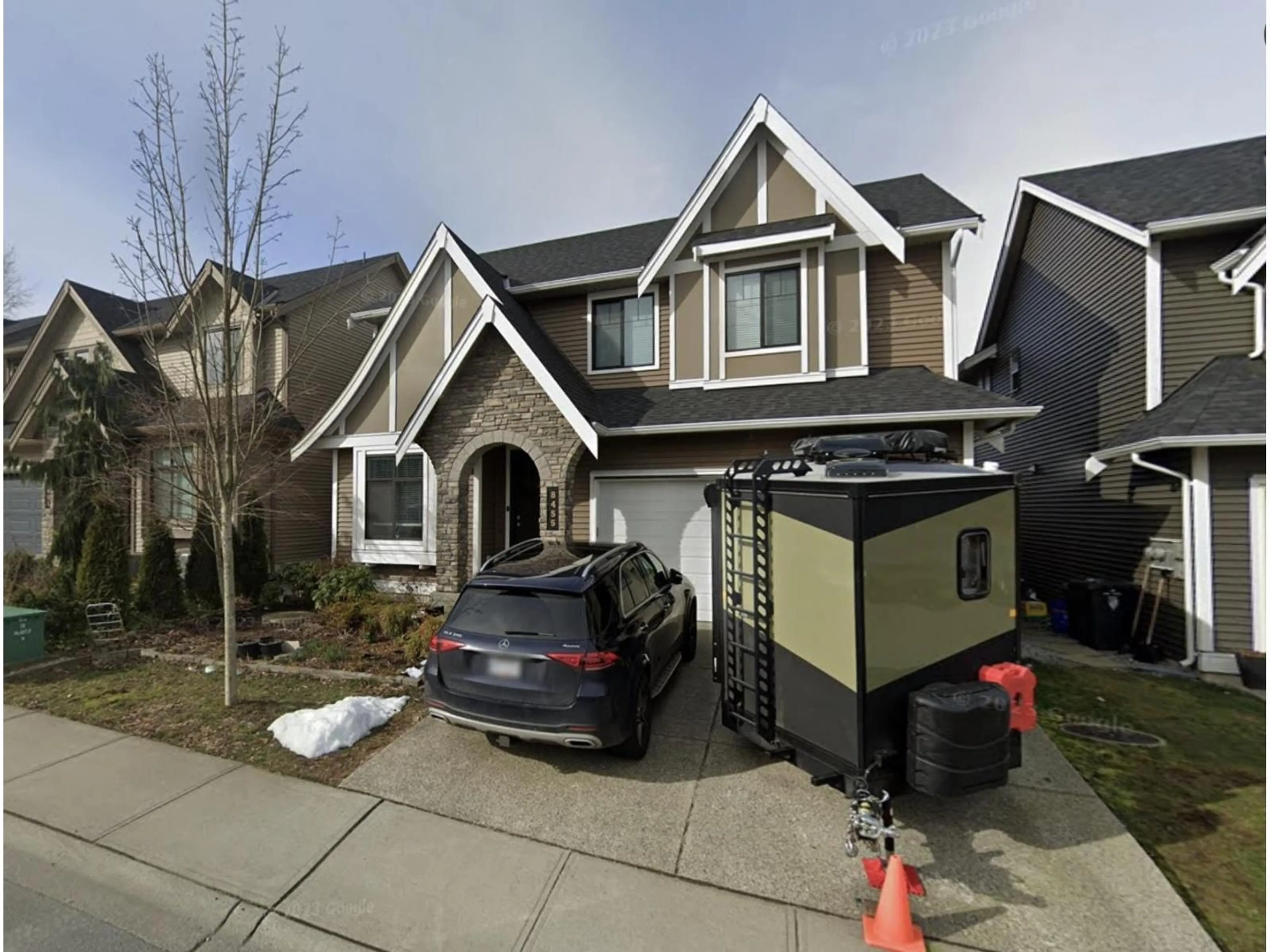 Home with vinyl exterior material, street for 8455 207, Langley British Columbia V2Y0S4