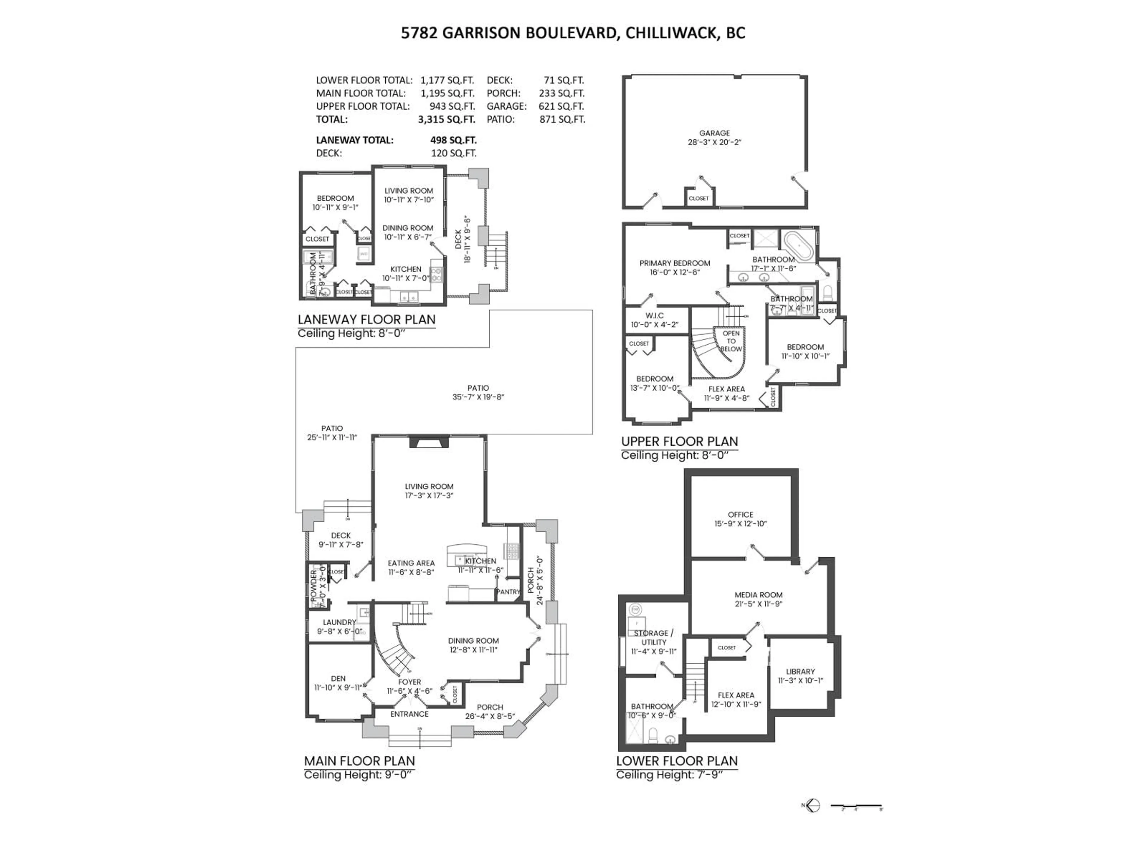 Floor plan for 5782 GARRISON BOULEVARD, Chilliwack British Columbia V2R5X9