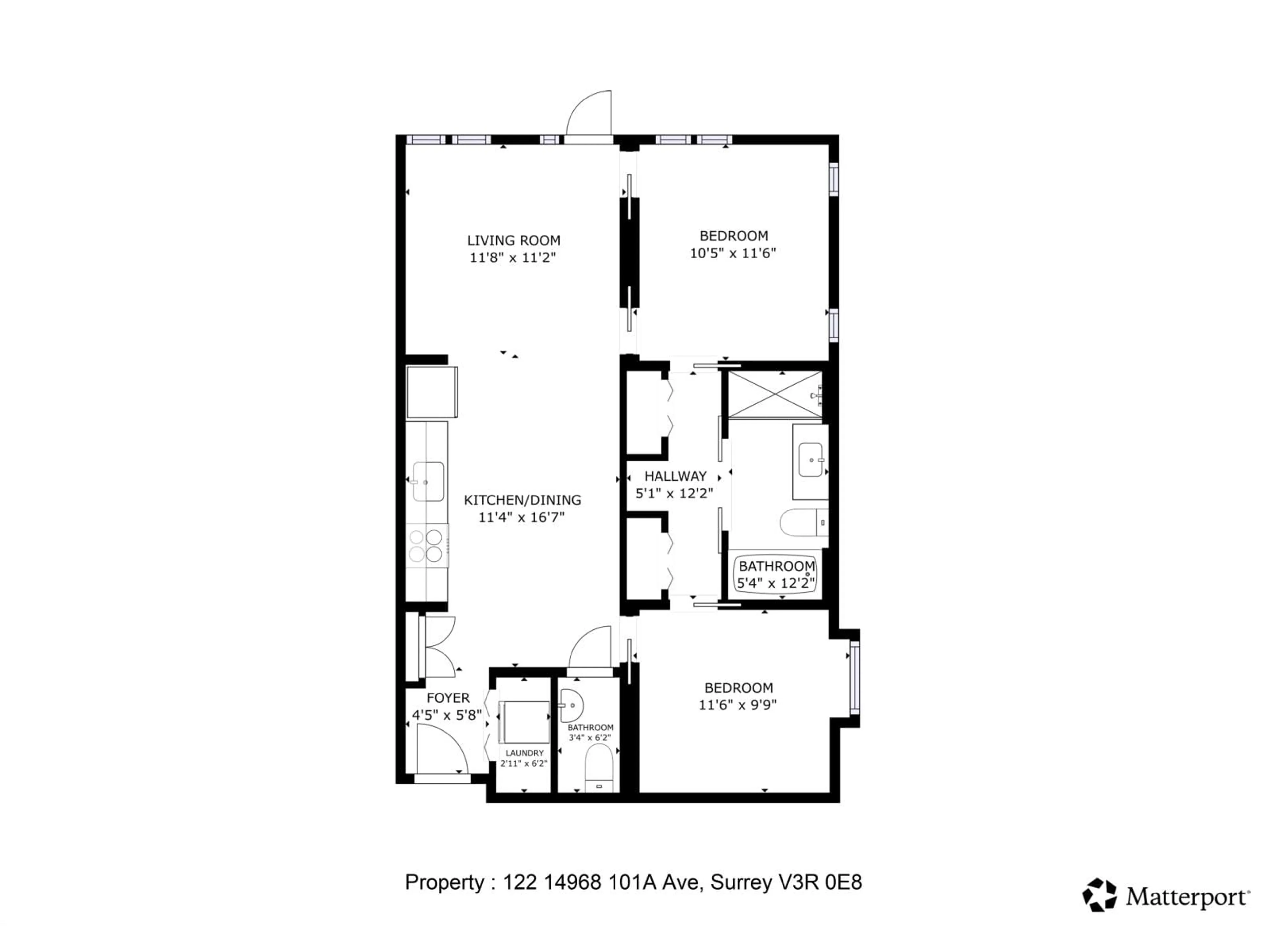 Floor plan for 122 - 14968 101A AVENUE, Surrey British Columbia V3R0E8