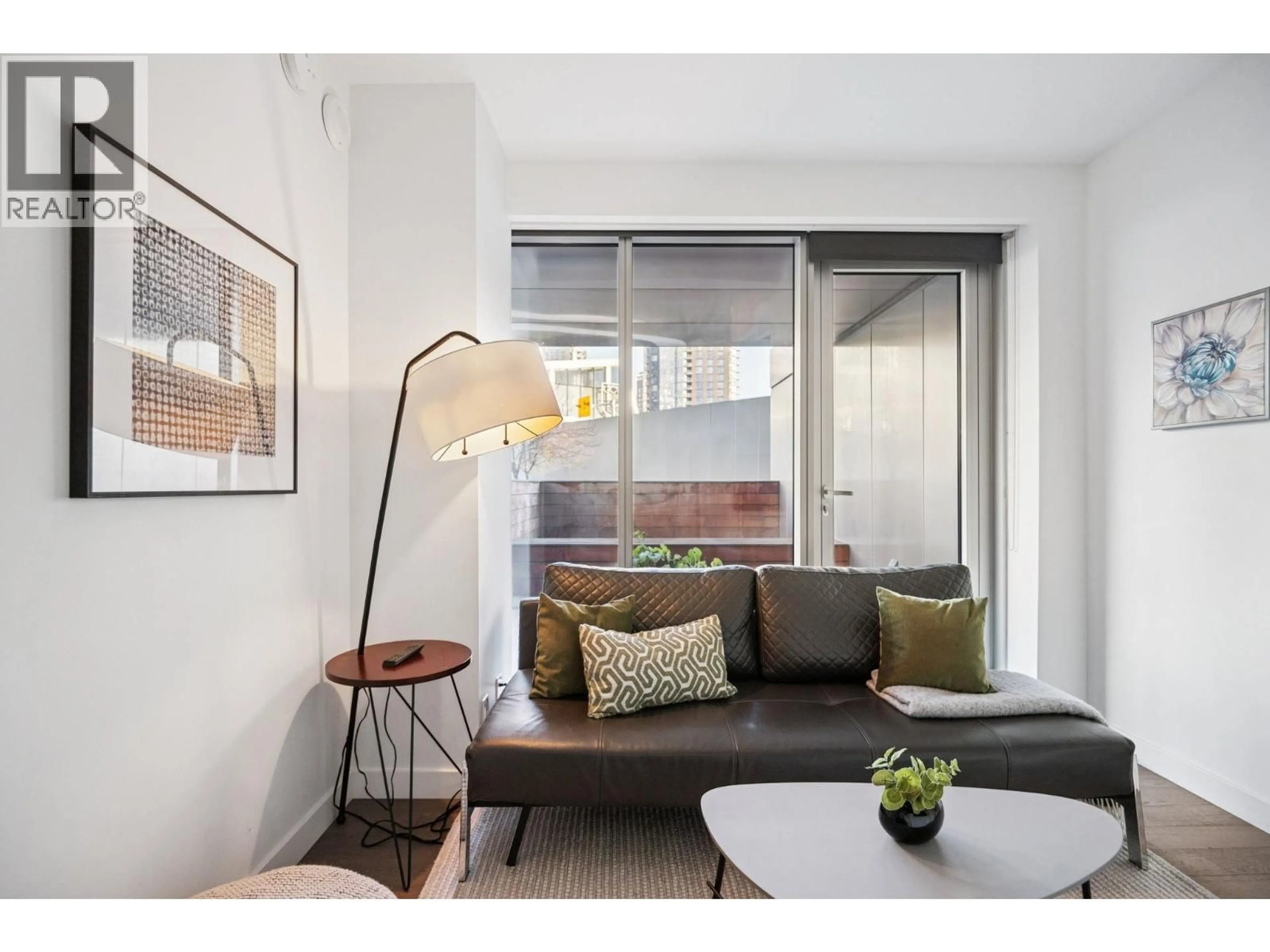 Living room with furniture, wood/laminate floor for 808 - 1480 HOWE STREET, Vancouver British Columbia V6Z0G5