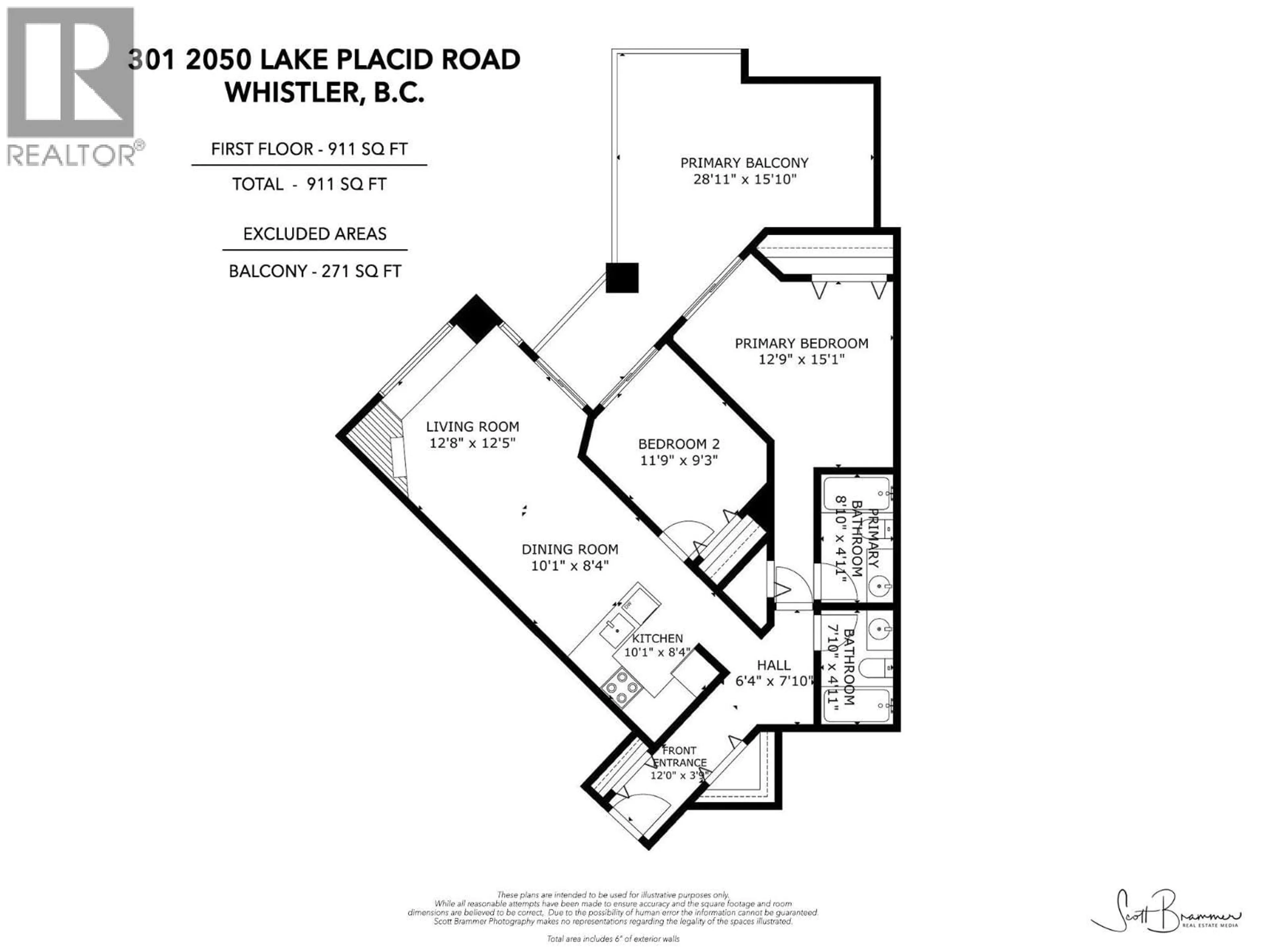 Floor plan for 301 - 2050 LAKE PLACID ROAD, Whistler British Columbia V0N1B2