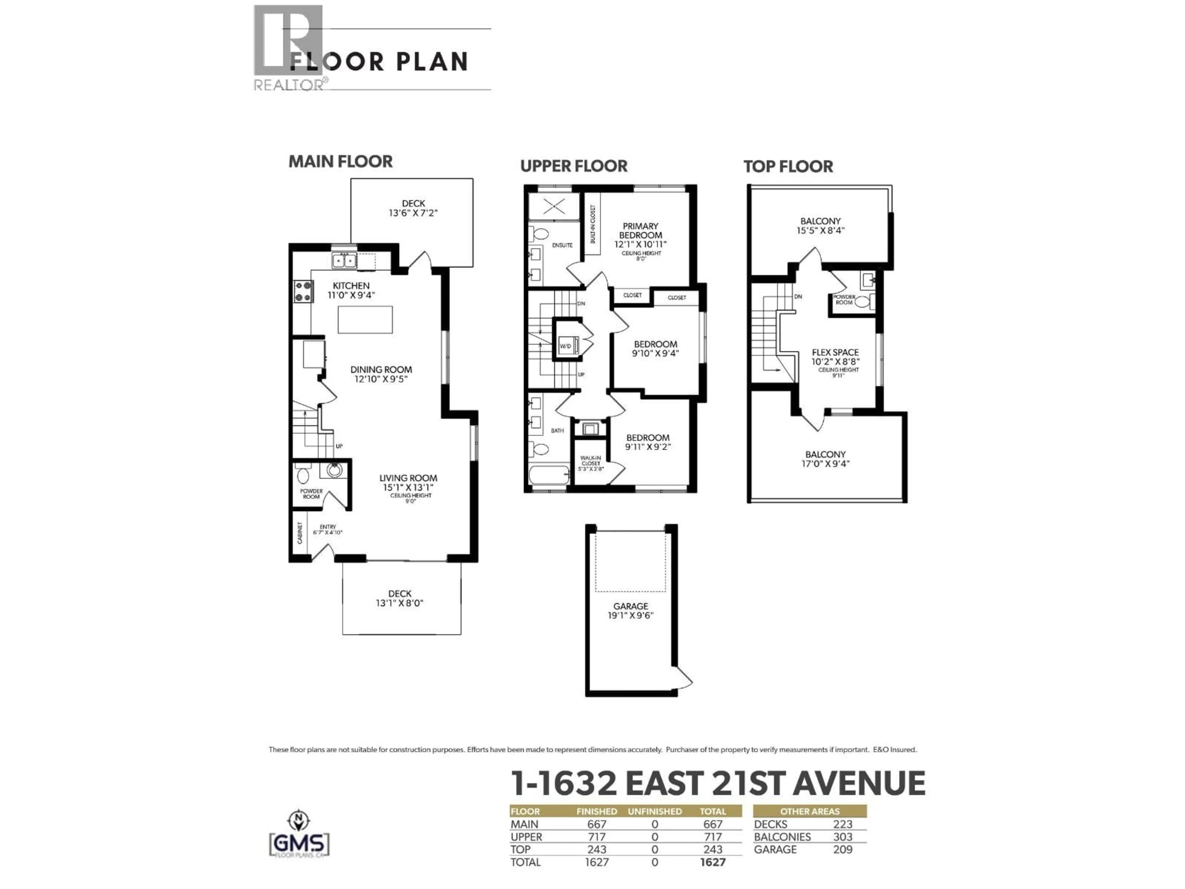 Floor plan for 1 - 1632 21ST AVENUE, Vancouver British Columbia V5N2N5
