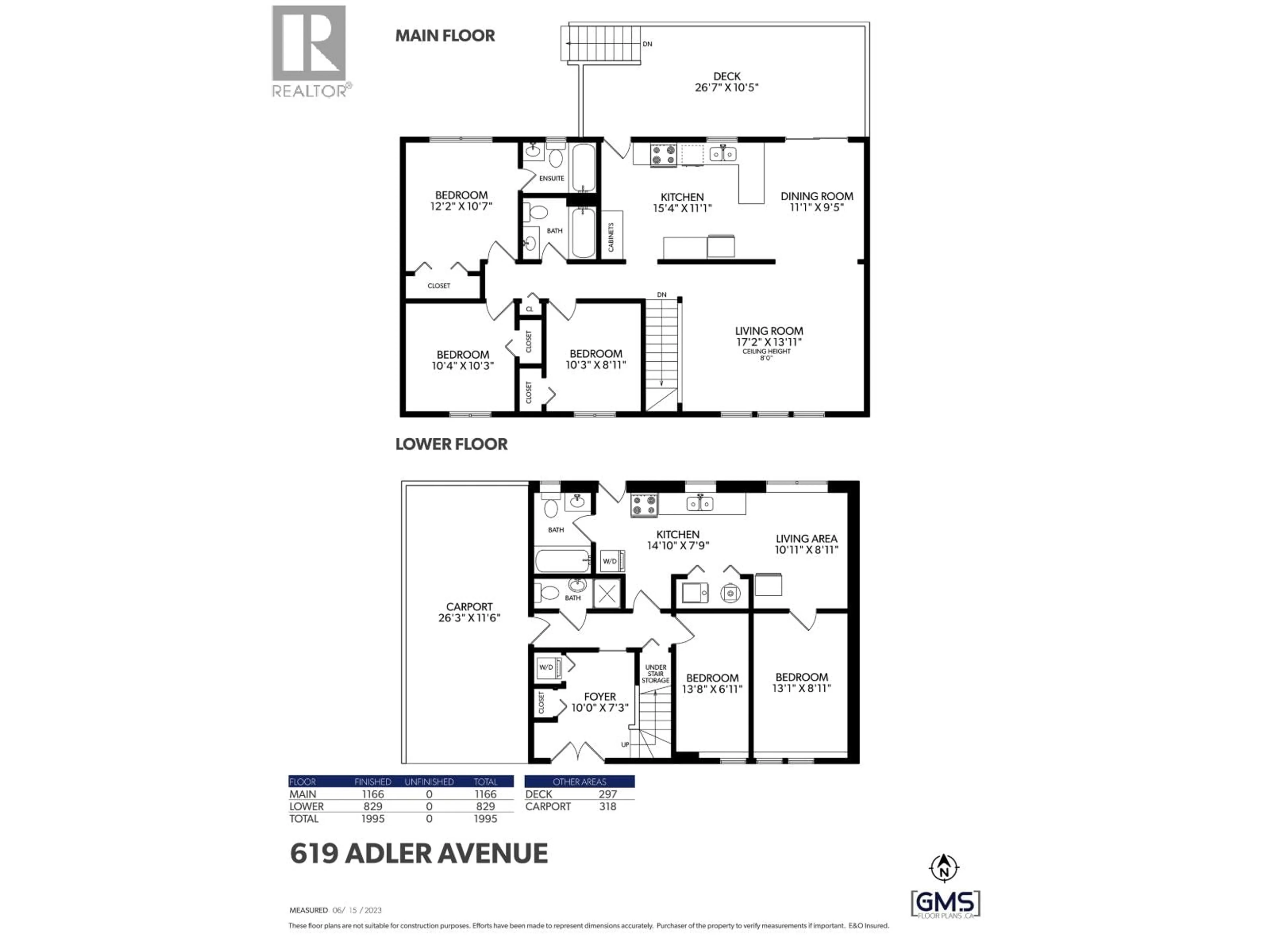 Floor plan for 619 ADLER AVENUE, Coquitlam British Columbia V3J2T5