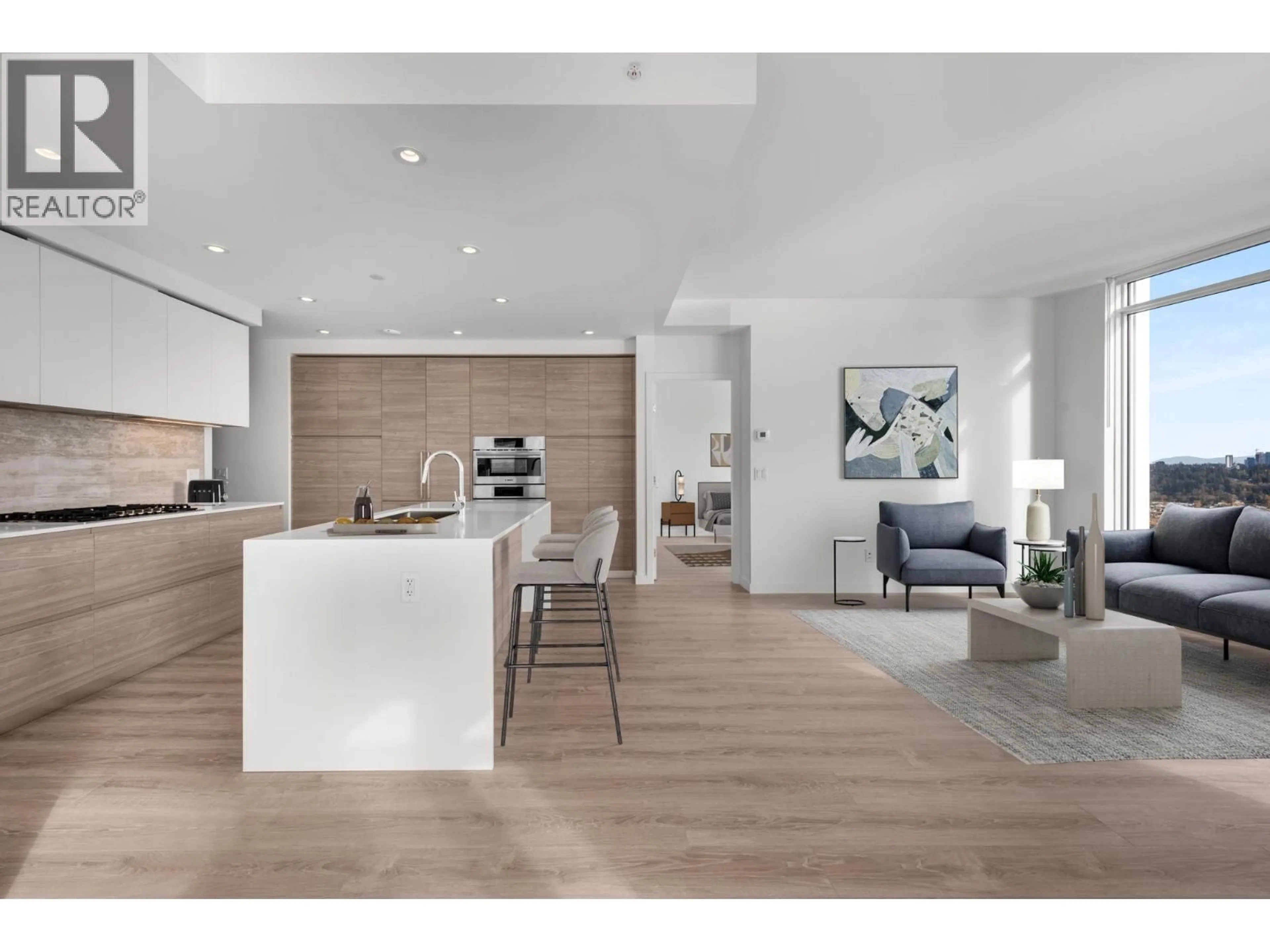 Open concept kitchen, wood/laminate floor for 4008 - 680 QUAYSIDE DRIVE, New Westminster British Columbia V3M0P2