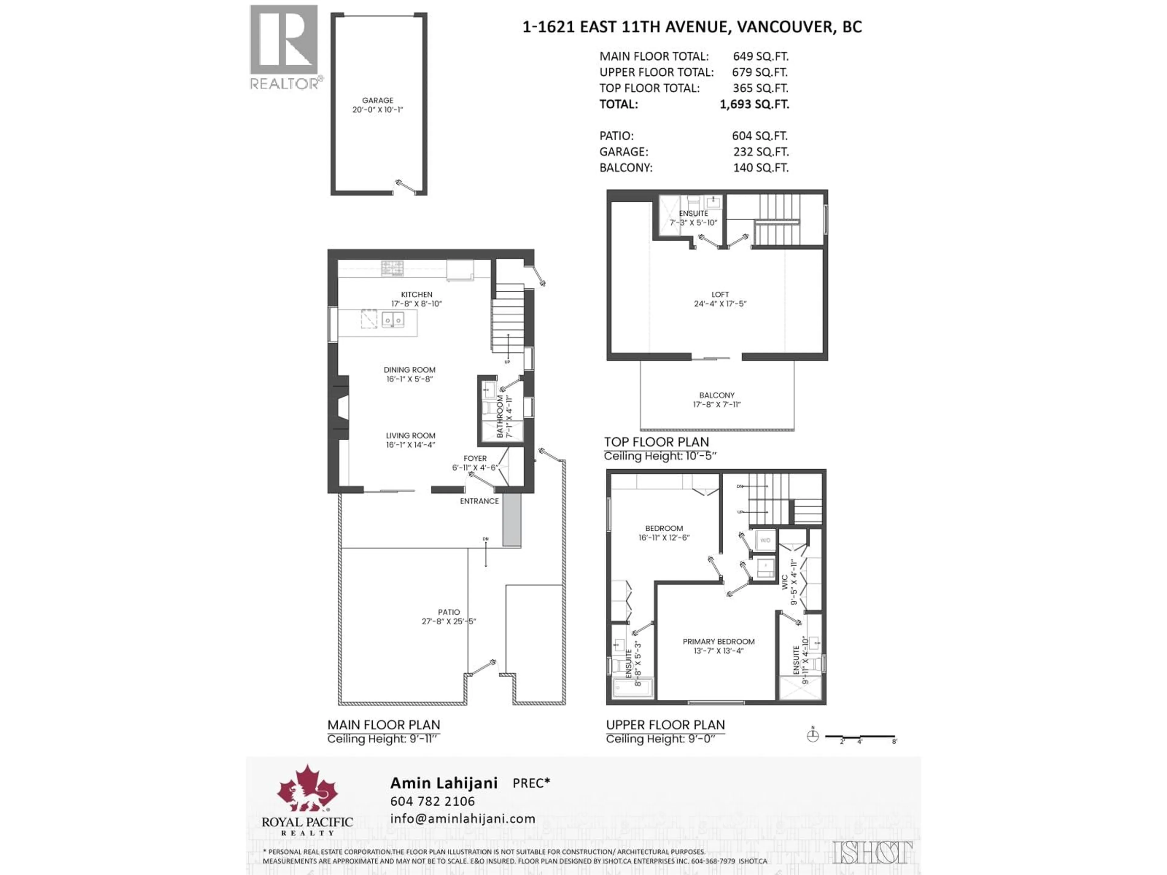 Floor plan for 1 - 1621 11TH AVENUE, Vancouver British Columbia V5N1Y8