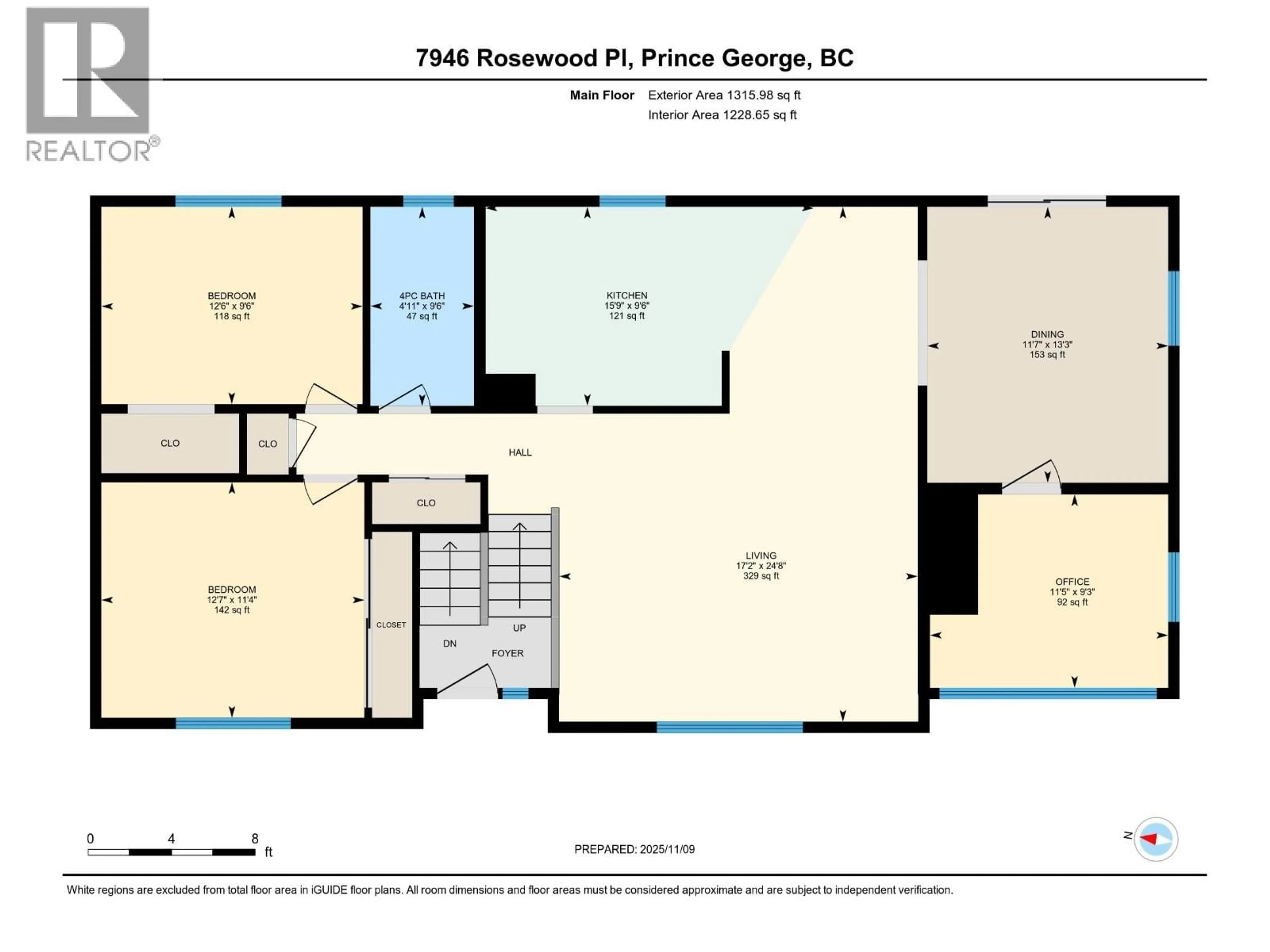 Floor plan for 7946 ROSEWOOD PLACE, Prince George British Columbia V2N5M9