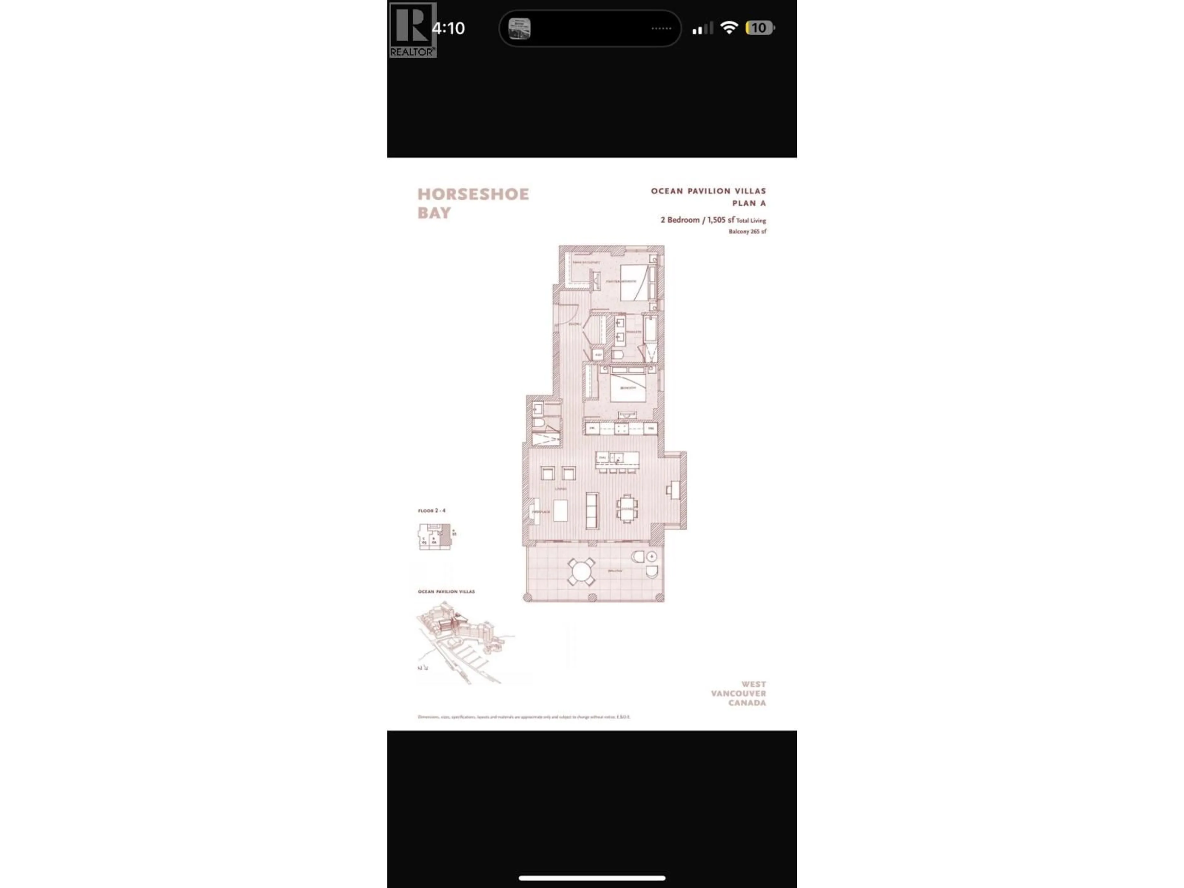 Floor plan for 301 - 6697 NELSON AVENUE, West Vancouver British Columbia V7W2B2
