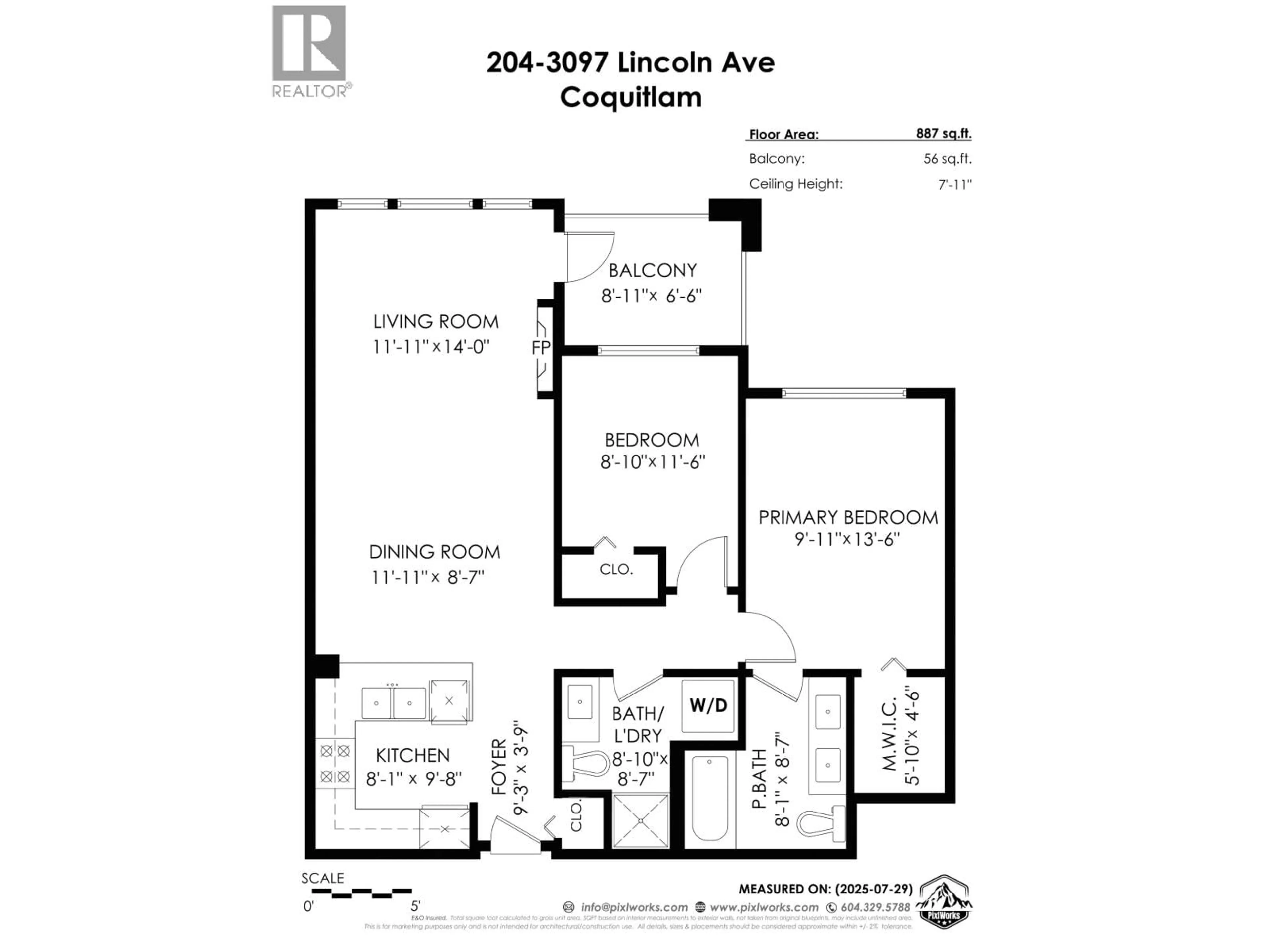 Floor plan for 204 - 3097 LINCOLN AVENUE, Coquitlam British Columbia V3B0E3