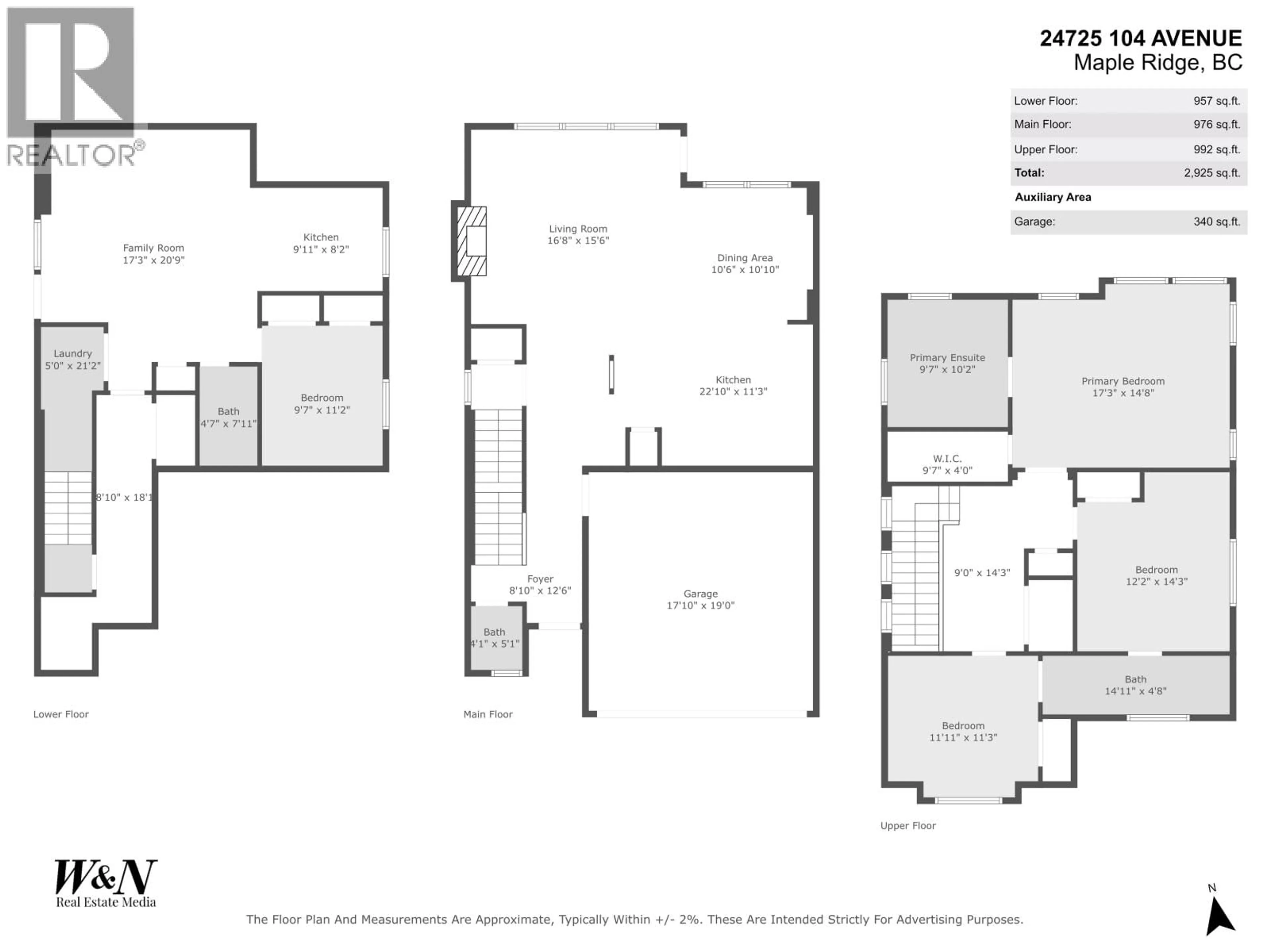 Floor plan for 24725 104 AVENUE, Maple Ridge British Columbia V2W0H8
