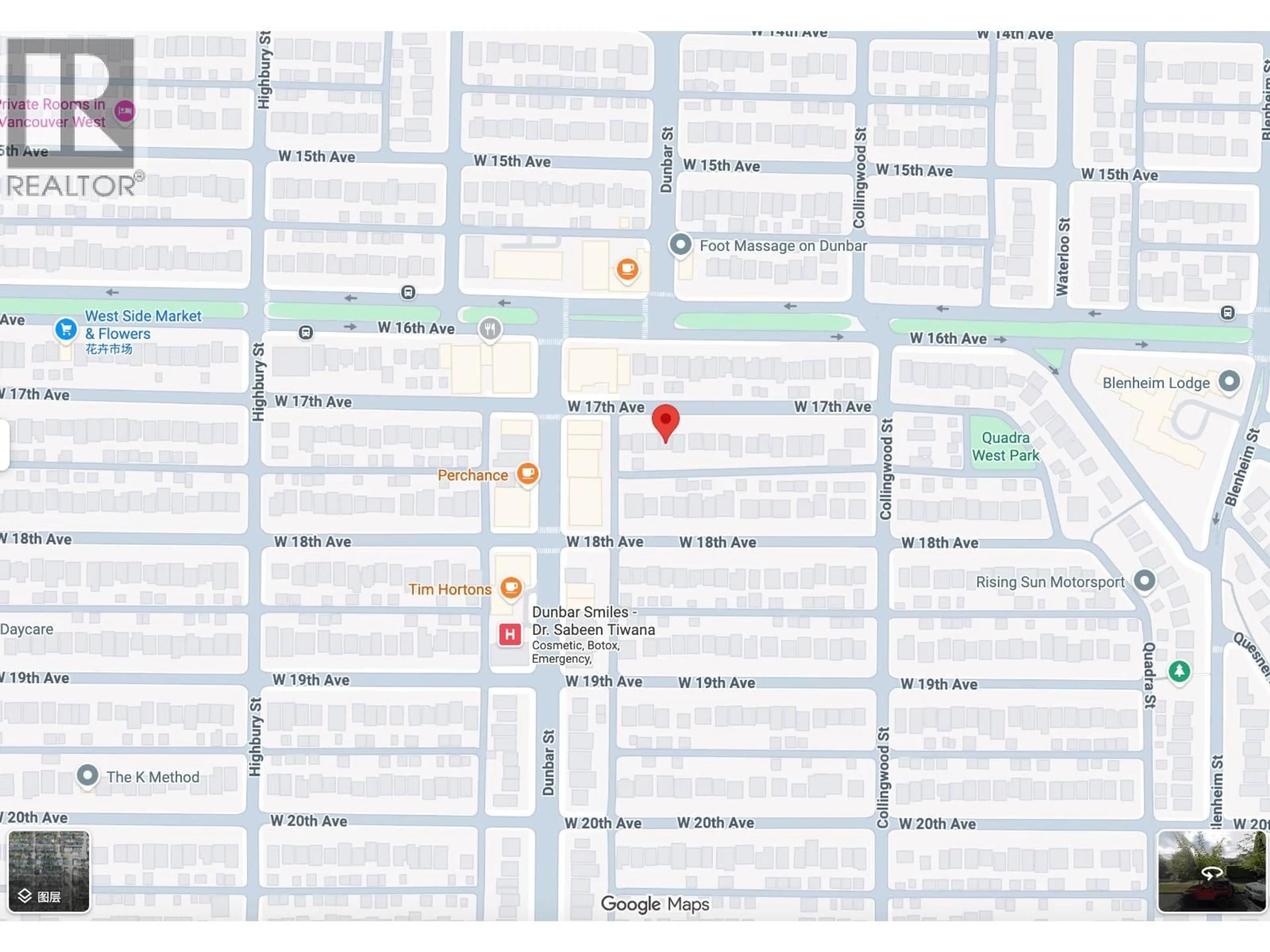 Picture of a map for 3576 17TH AVENUE, Vancouver British Columbia V6S1A1