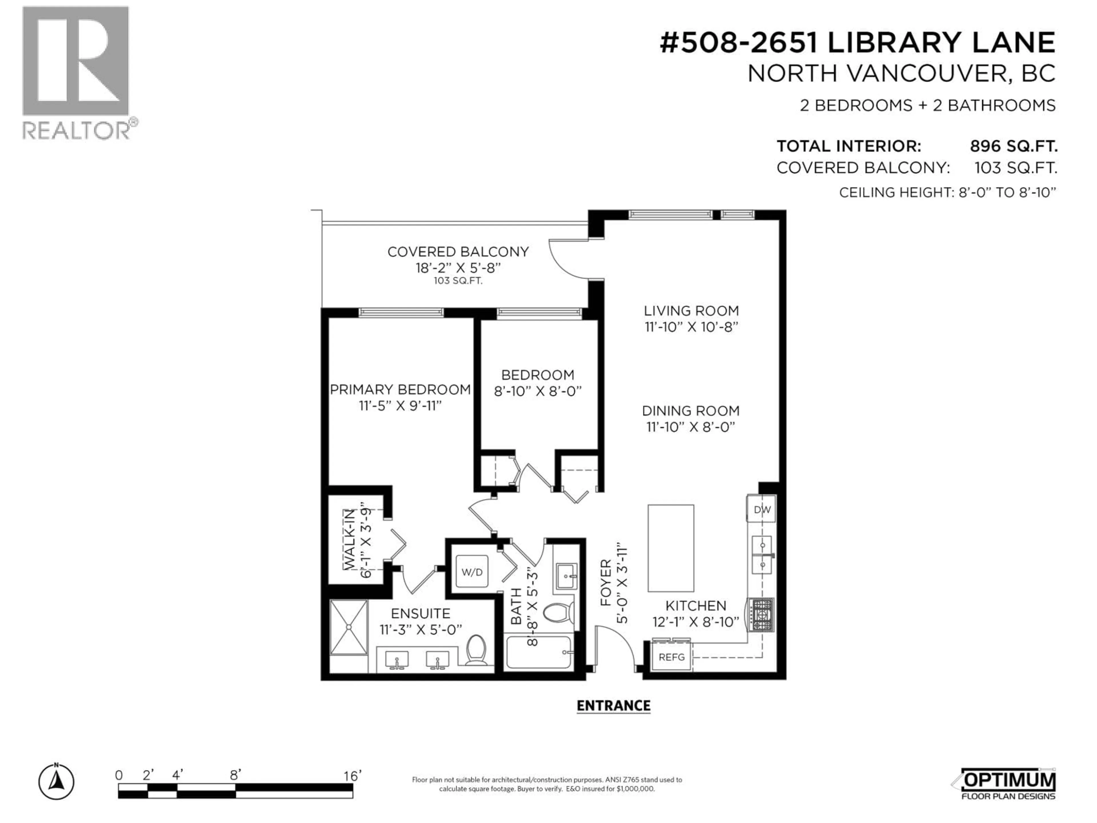 Floor plan for 508 - 2651 LIBRARY LANE, North Vancouver British Columbia V7J0C1