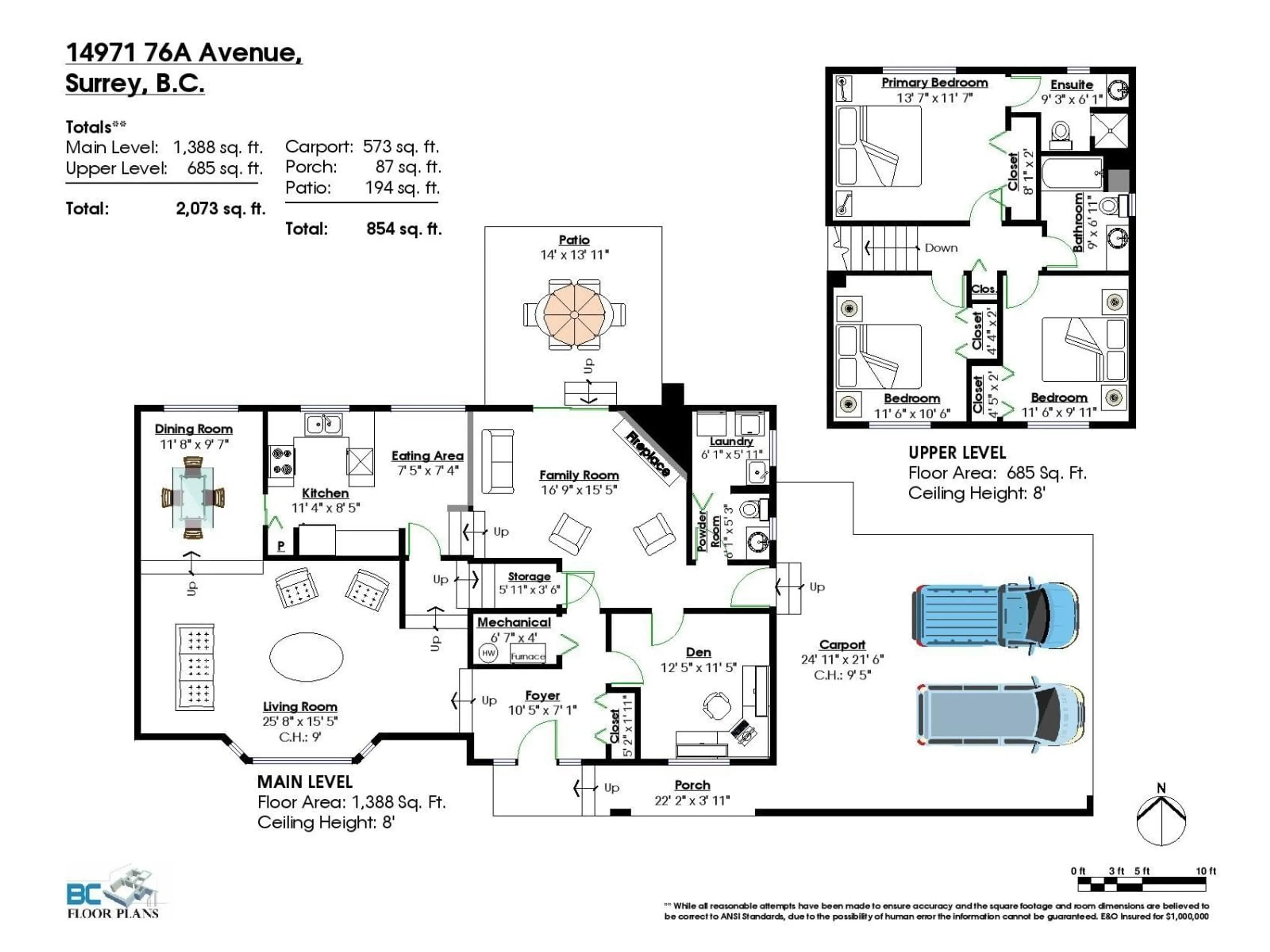 Floor plan for 14971 76A, Surrey British Columbia V3S5P1