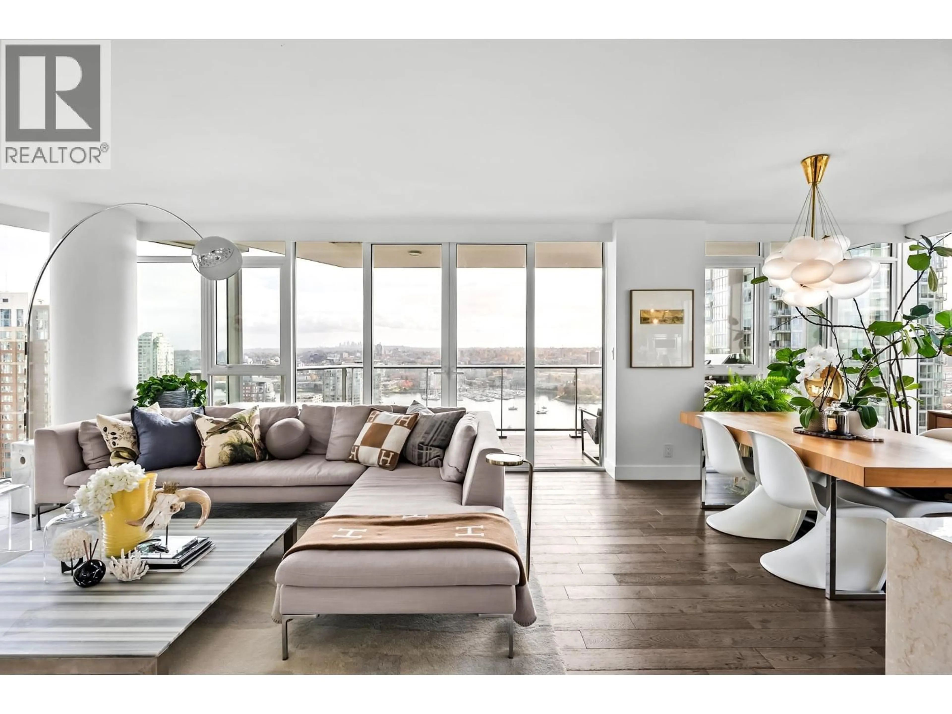 Living room with furniture, wood/laminate floor for 2502 - 499 PACIFIC STREET, Vancouver British Columbia V6B0N4