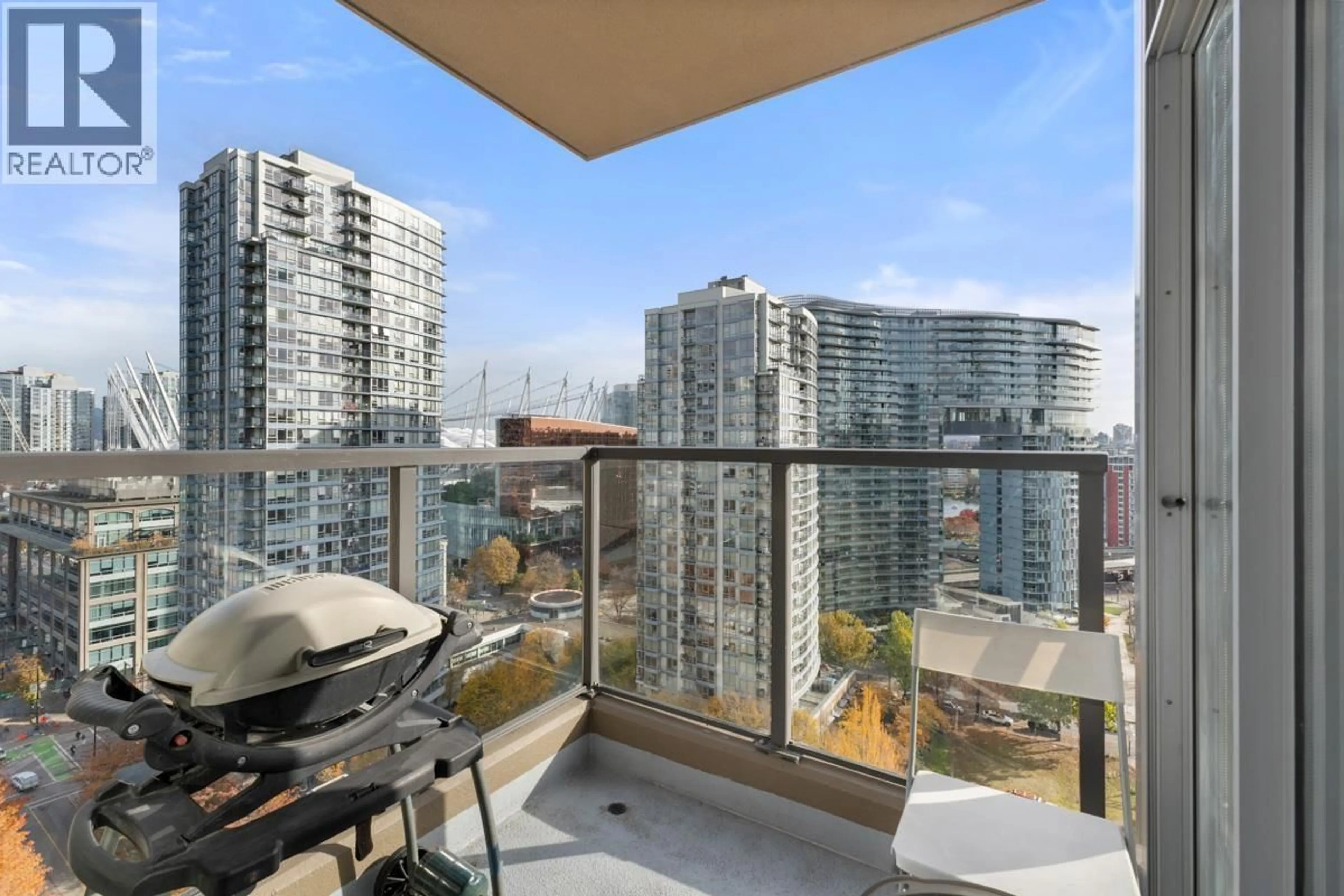 Balcony in the apartment, city buildings view from balcony for 1902 - 989 BEATTY STREET, Vancouver British Columbia V6Z3C2