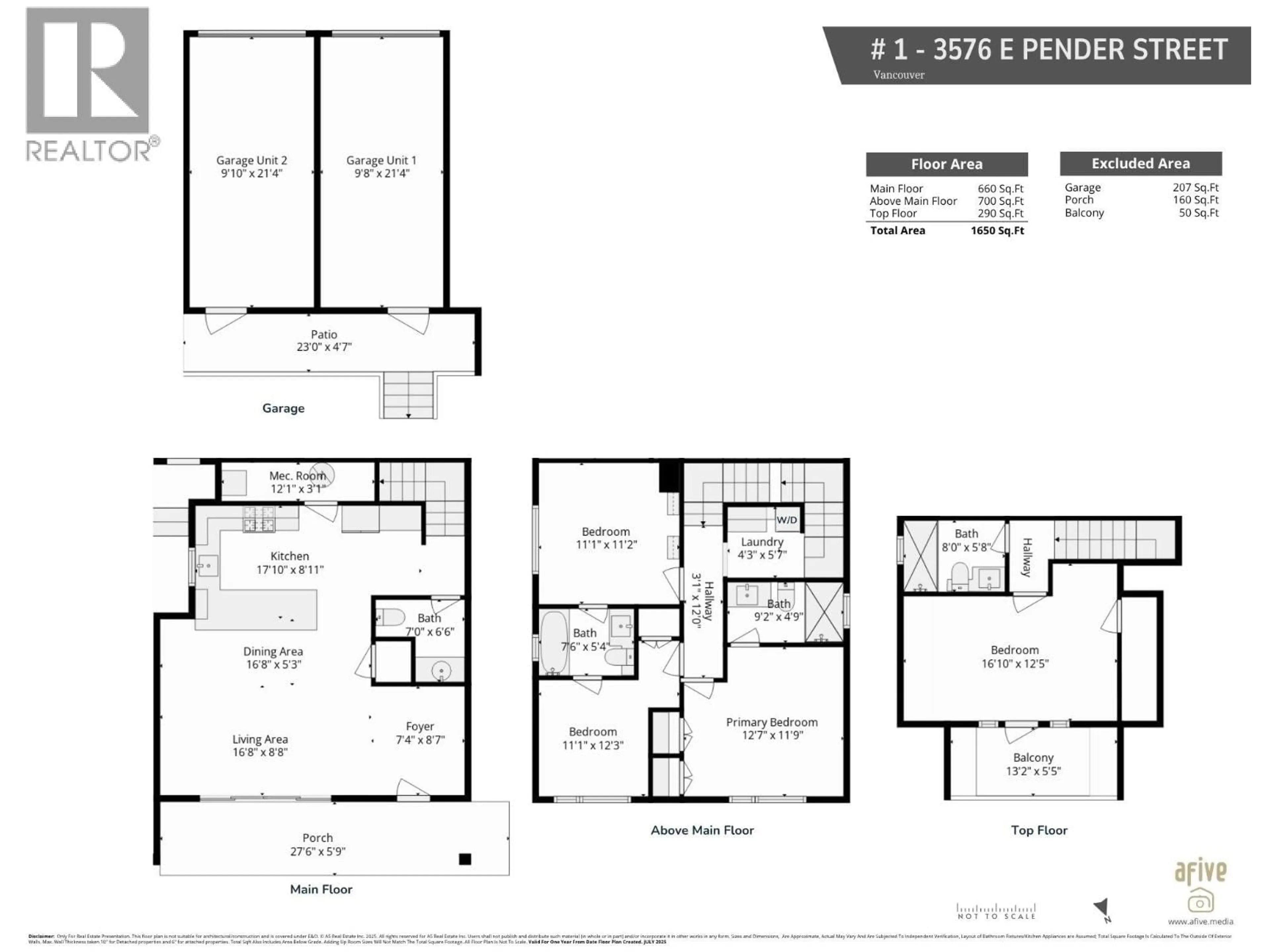 Floor plan for 1 - 3576 PENDER STREET, Vancouver British Columbia V5K2E3