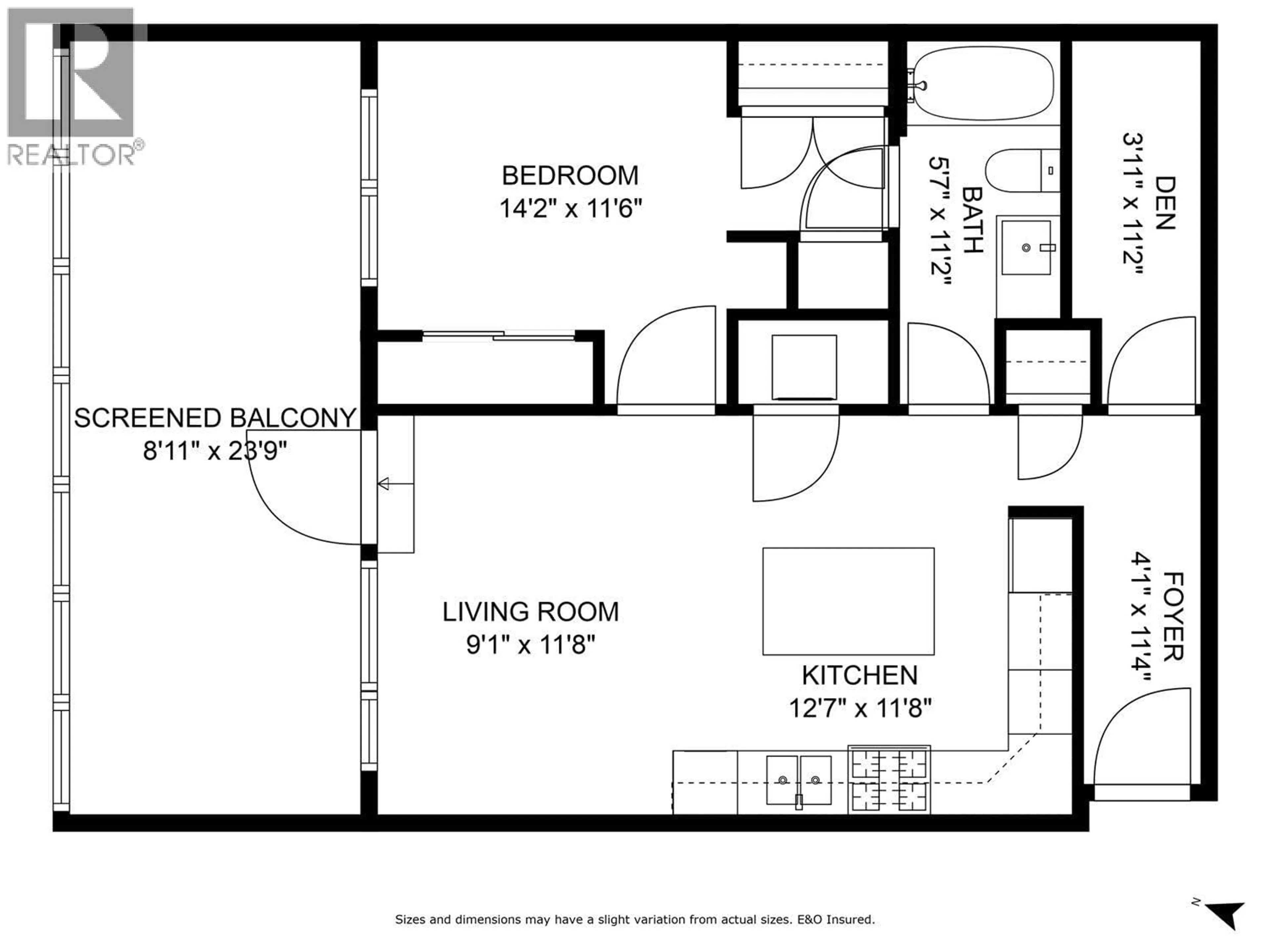 Floor plan for 508 - 8533 RIVER DISTRICT CROSSING, Vancouver British Columbia V5S0H2