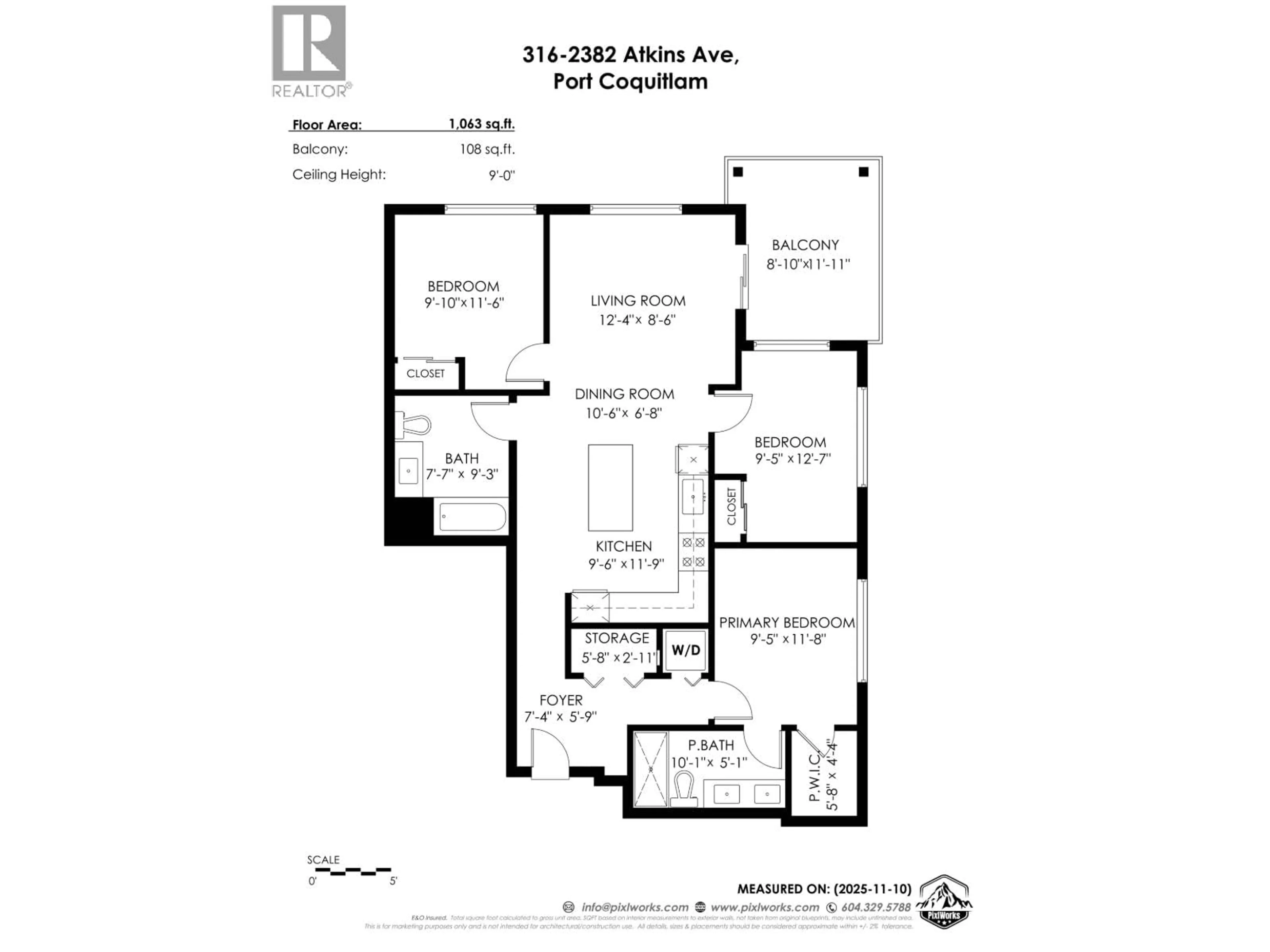 Floor plan for 316 - 2382 ATKINS AVENUE, Port Coquitlam British Columbia V3C0G7