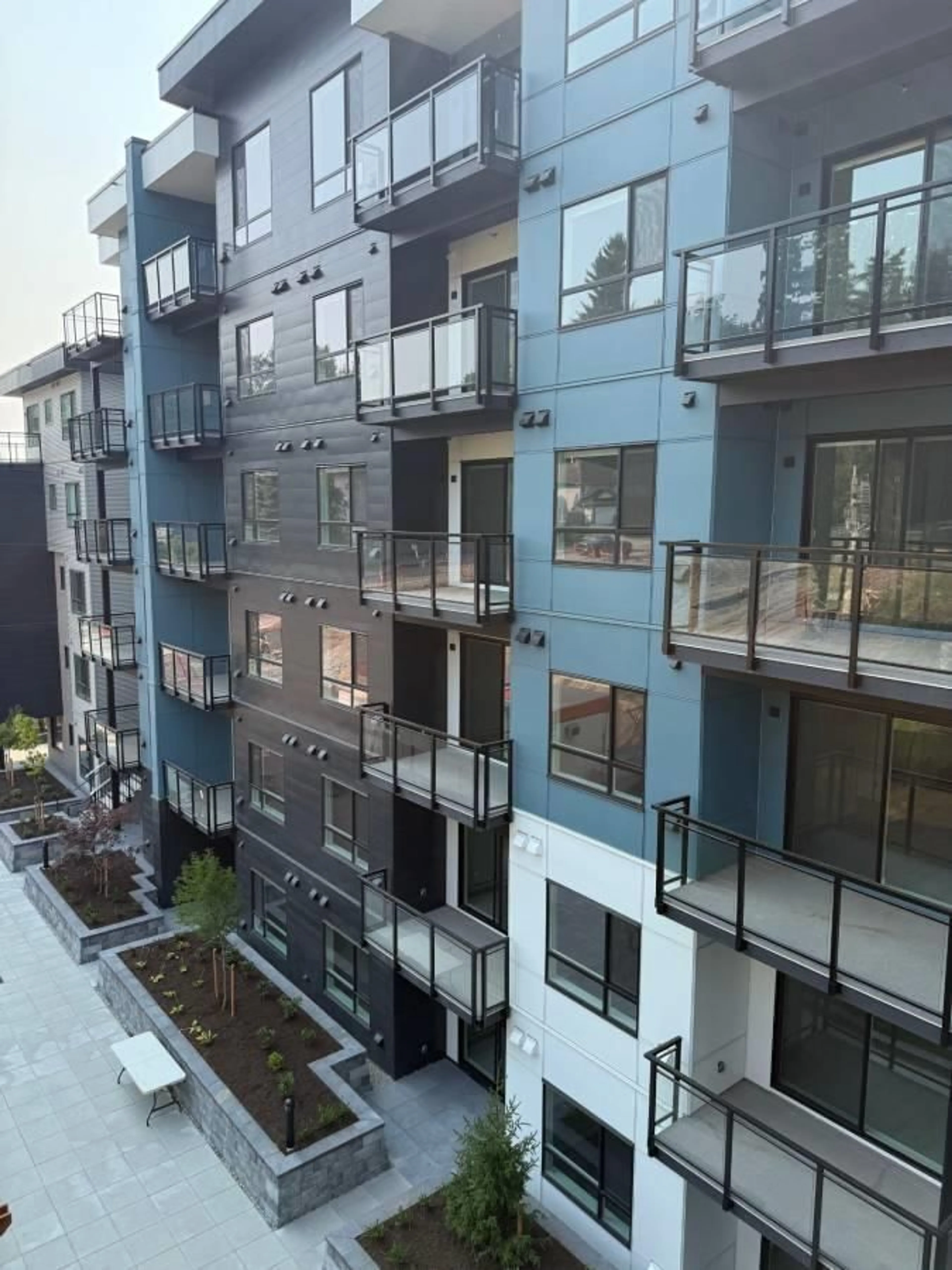 Balcony in the apartment, city buildings view from balcony for 511 - 33886 PINE, Abbotsford British Columbia V2S0N9