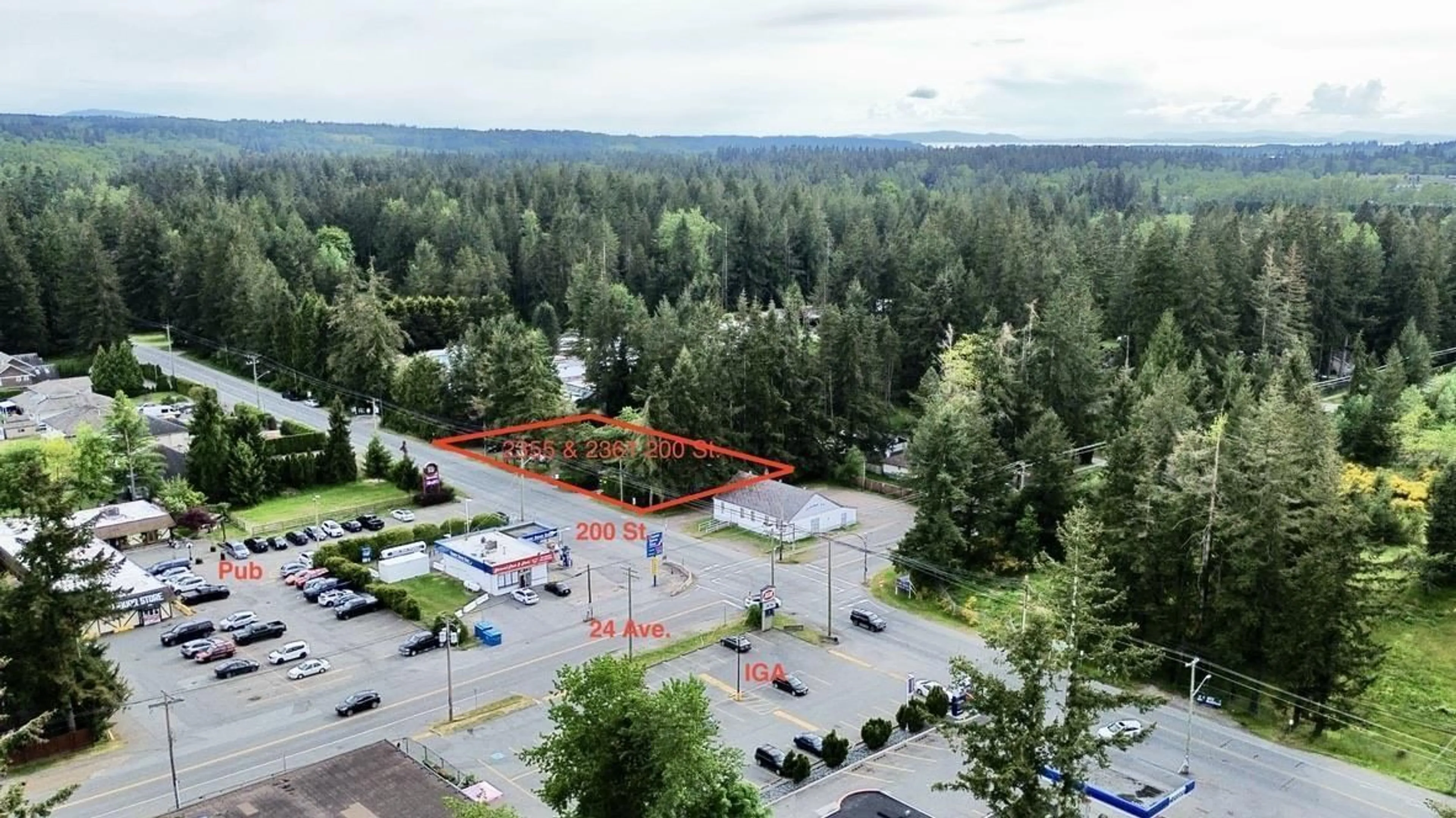A pic from outside/outdoor area/front of a property/back of a property/a pic from drone, forest/trees view for 2361 200, Langley British Columbia V2Z1Y5