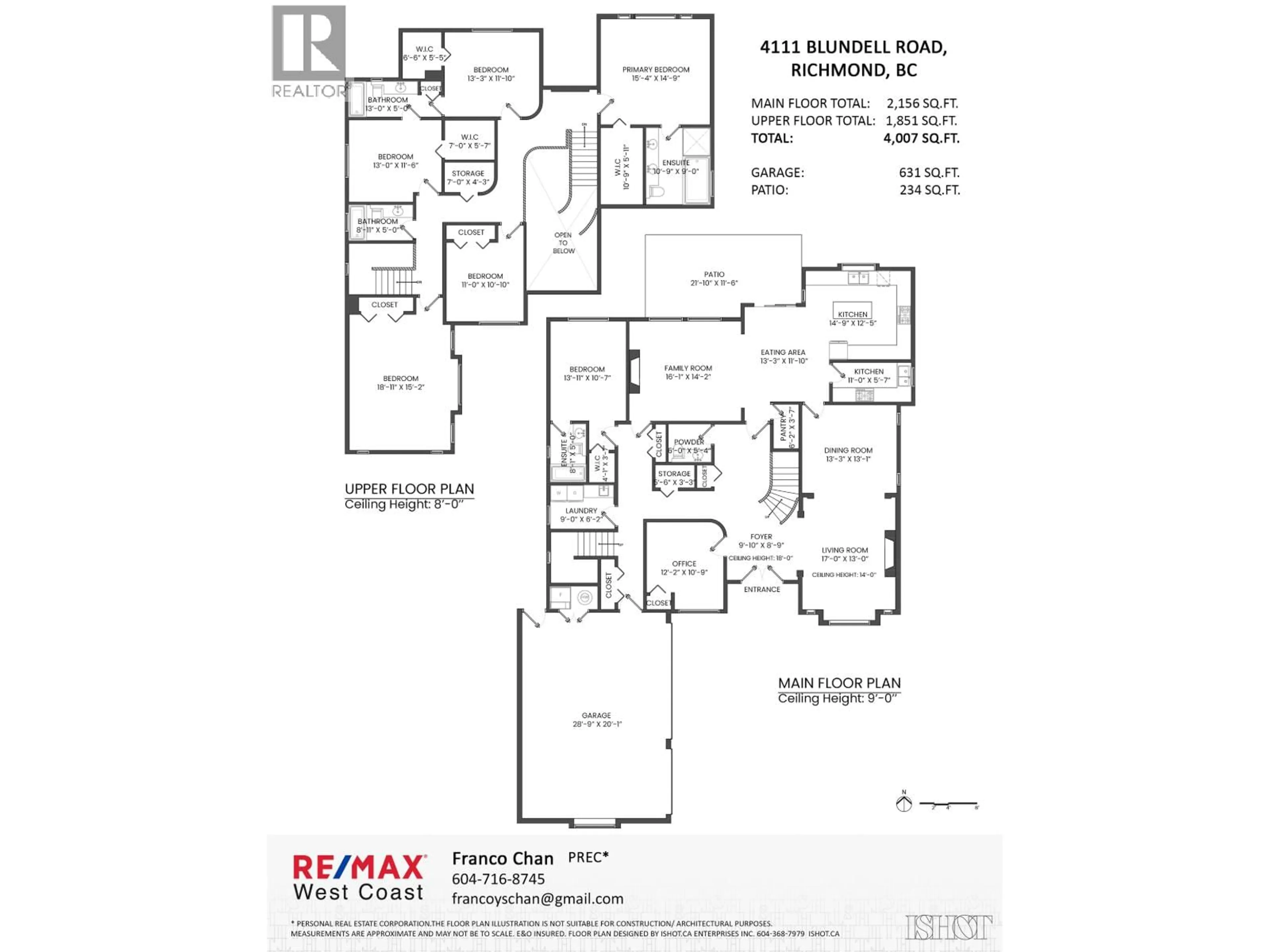 Floor plan for 4111 BLUNDELL ROAD, Richmond British Columbia V7C1G7