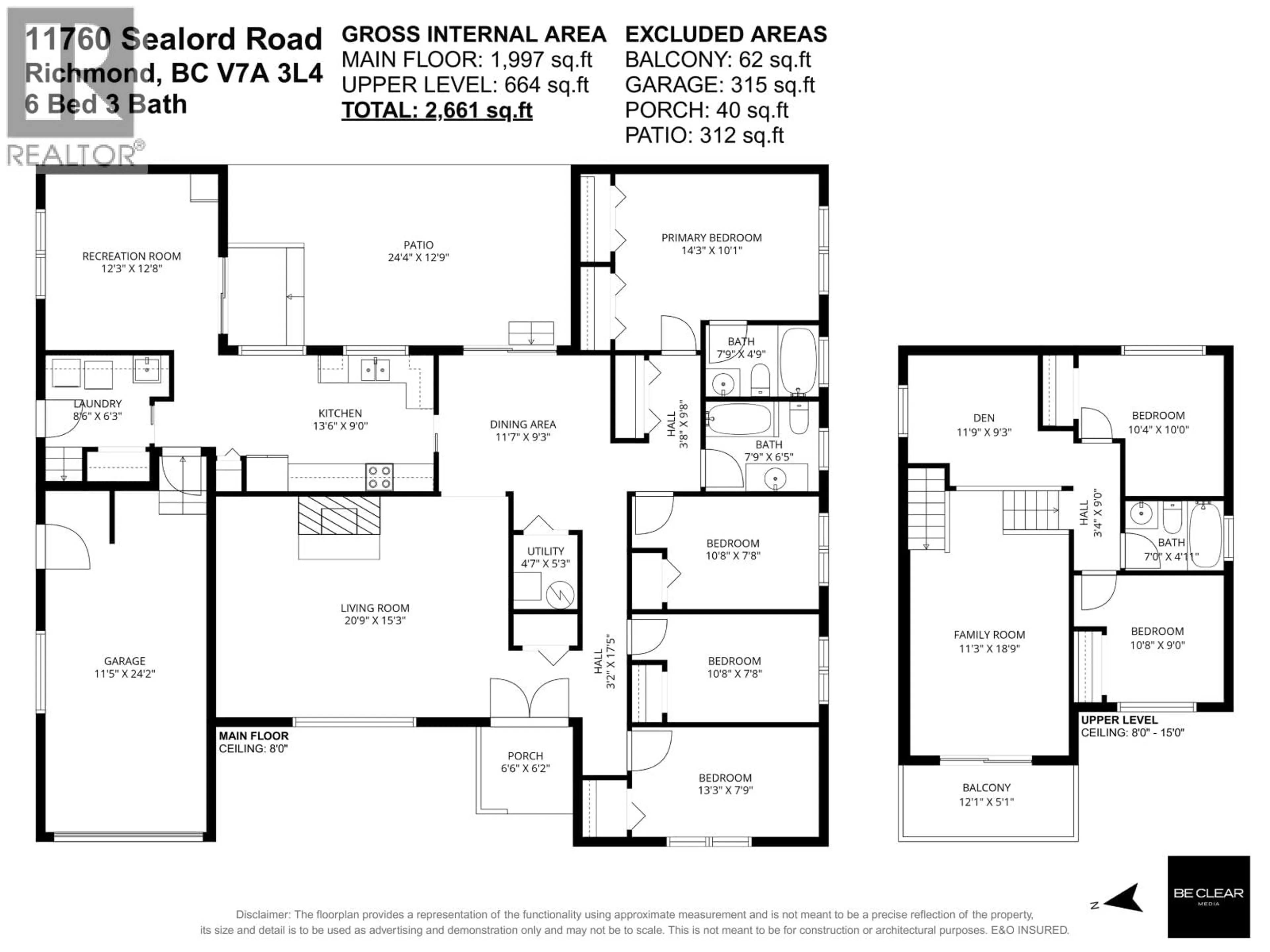 Floor plan for 11760 SEALORD ROAD, Richmond British Columbia V7A3L4