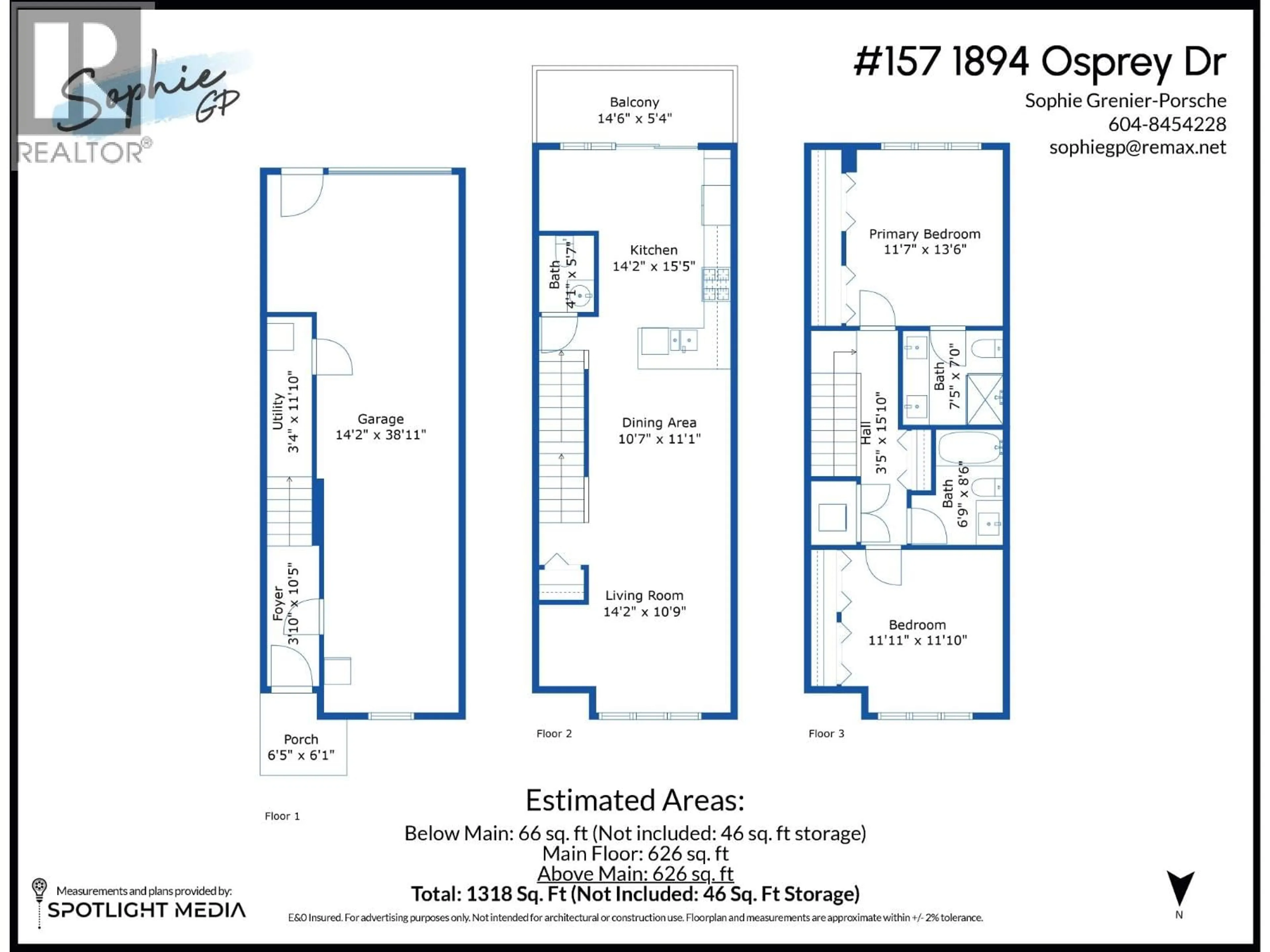 Floor plan for 157 - 1894 OSPREY DRIVE, Tsawwassen British Columbia V4M0C3
