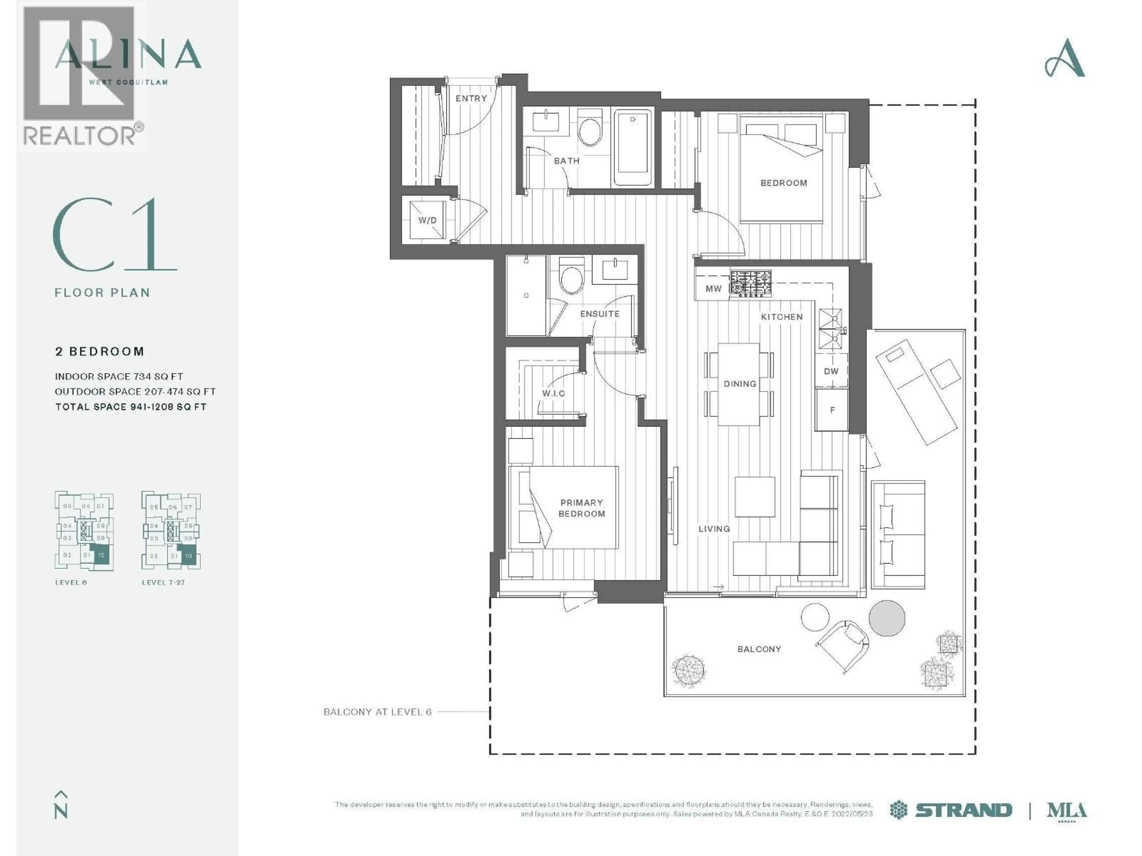 Floor plan for 2010 - 626 CLAREMONT STREET, Coquitlam British Columbia V3J3T4