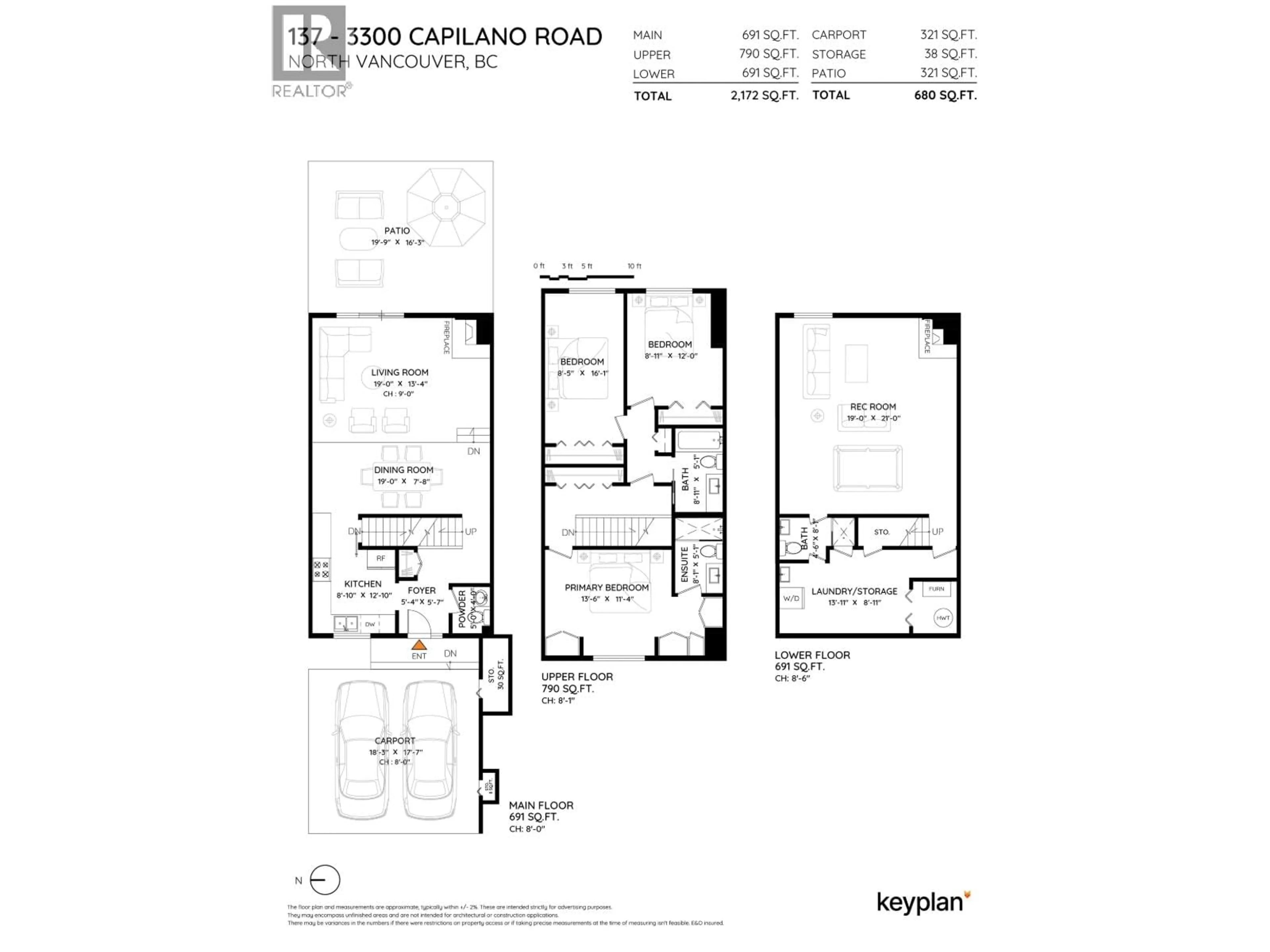 Floor plan for 137 - 3300 CAPILANO ROAD, North Vancouver British Columbia V7R4H8