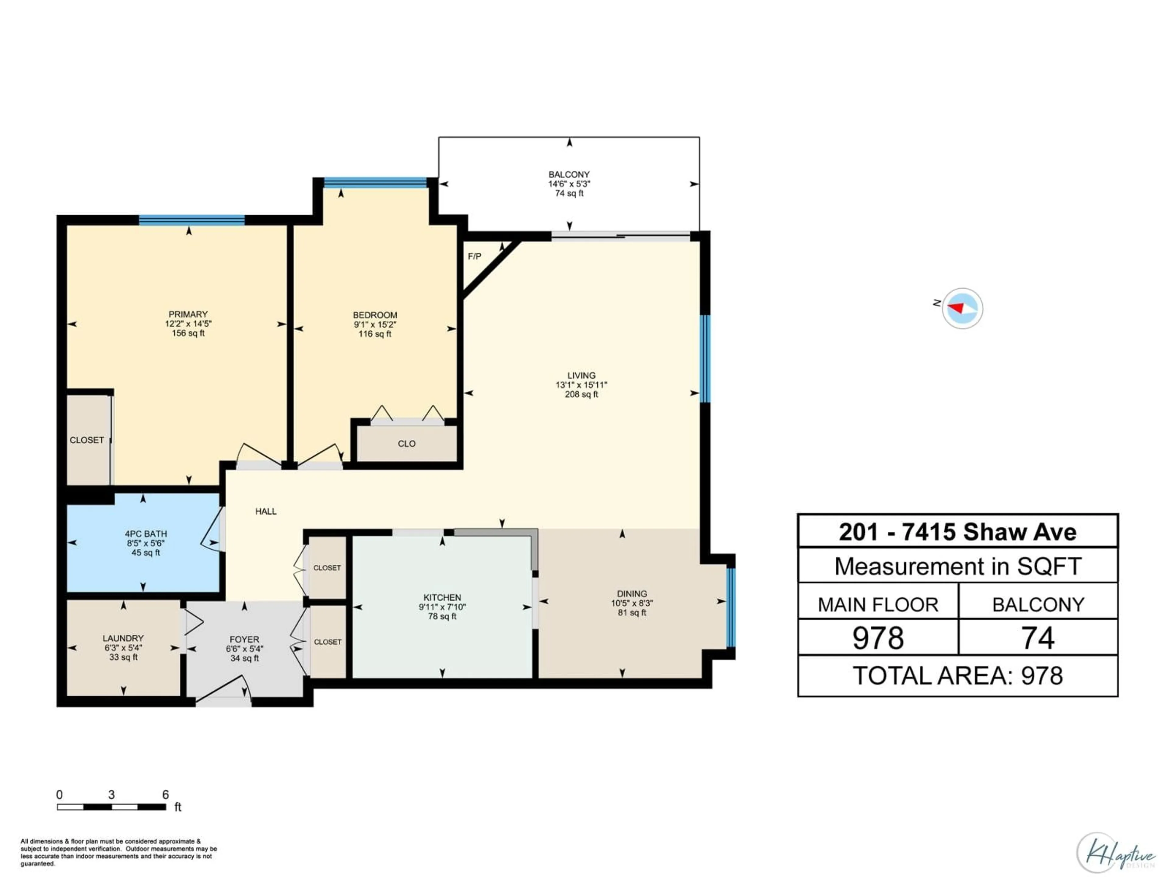 Floor plan for 201 - 7415 SHAW AVENUE, Chilliwack British Columbia V2R3C1