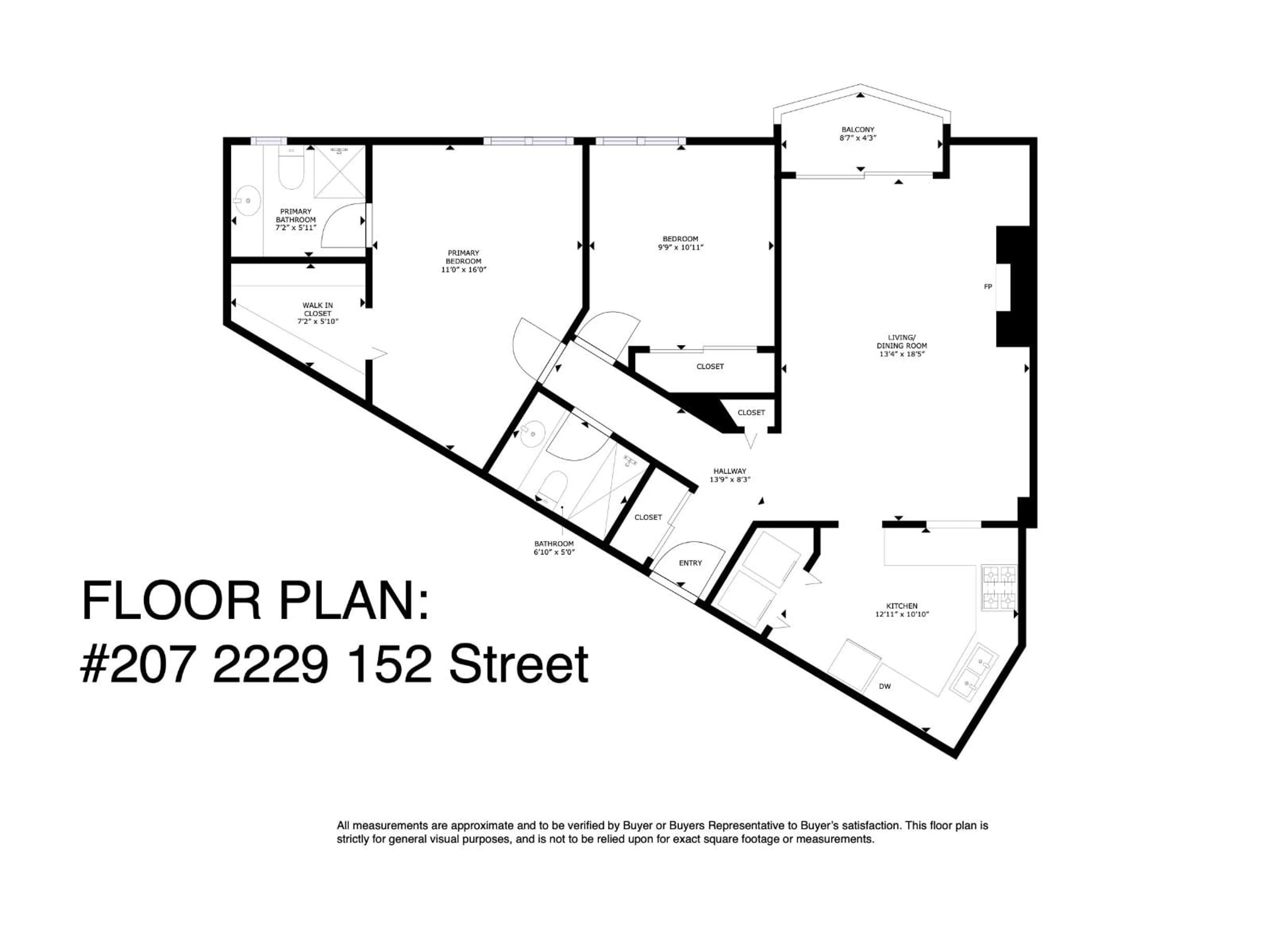 Floor plan for 207 - 2229 152 STREET, Surrey British Columbia V4A4P1
