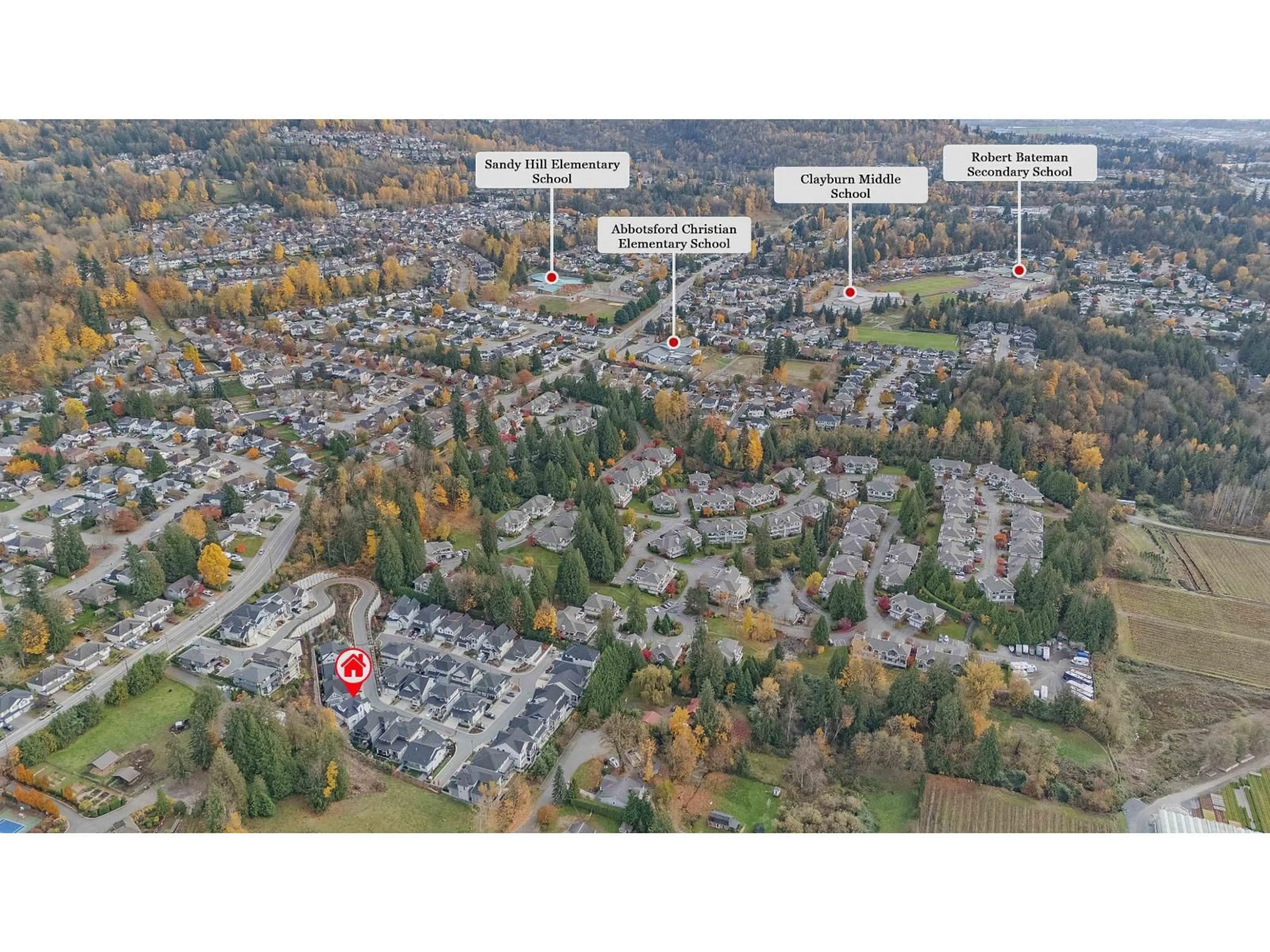 A pic from outside/outdoor area/front of a property/back of a property/a pic from drone, street for 11 - 4217 OLD CLAYBURN ROAD, Abbotsford British Columbia V3G1L5