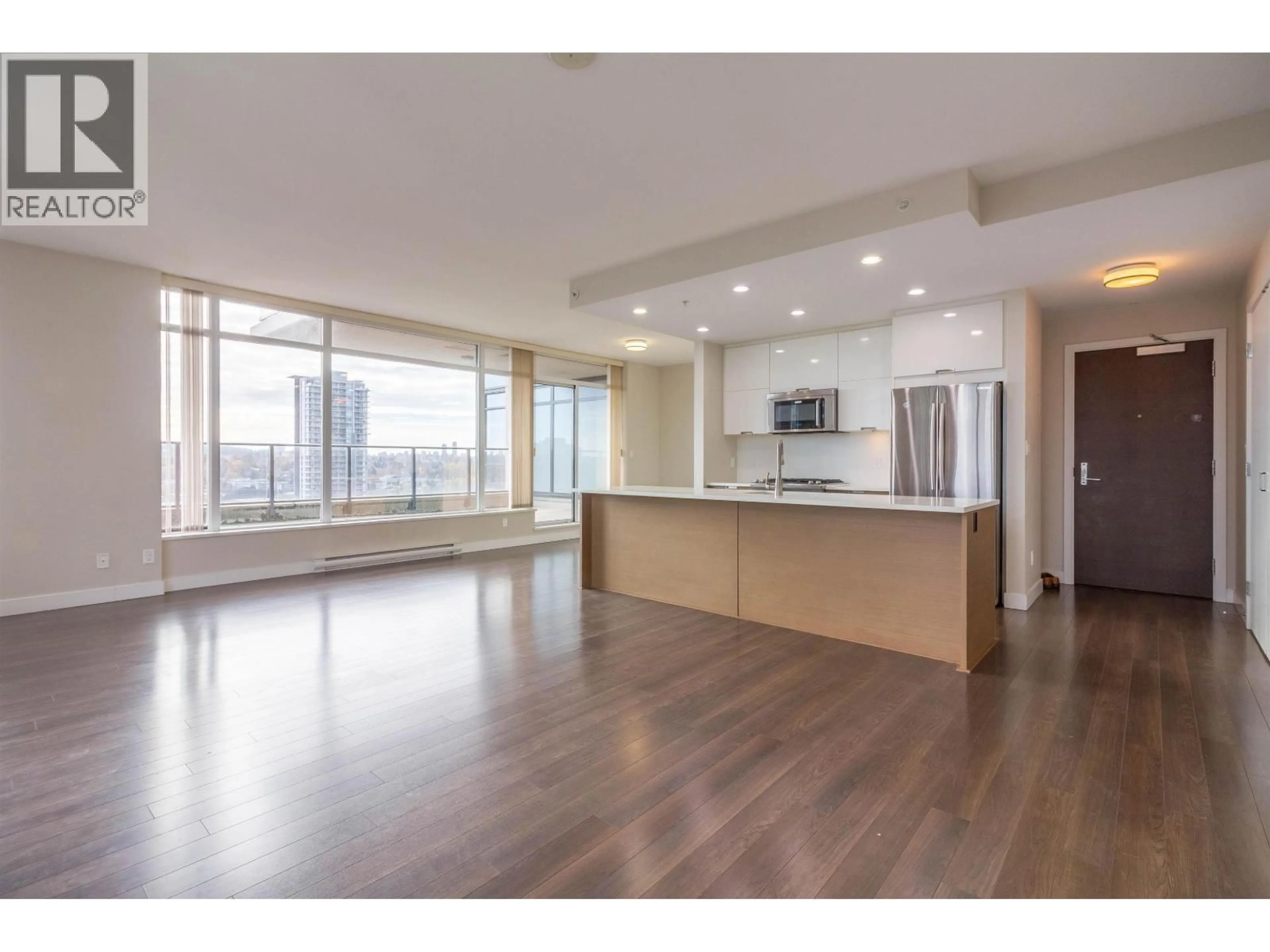 Open concept kitchen, wood/laminate floor for 2302 - 2077 ROSSER AVENUE, Burnaby British Columbia V5C0G6