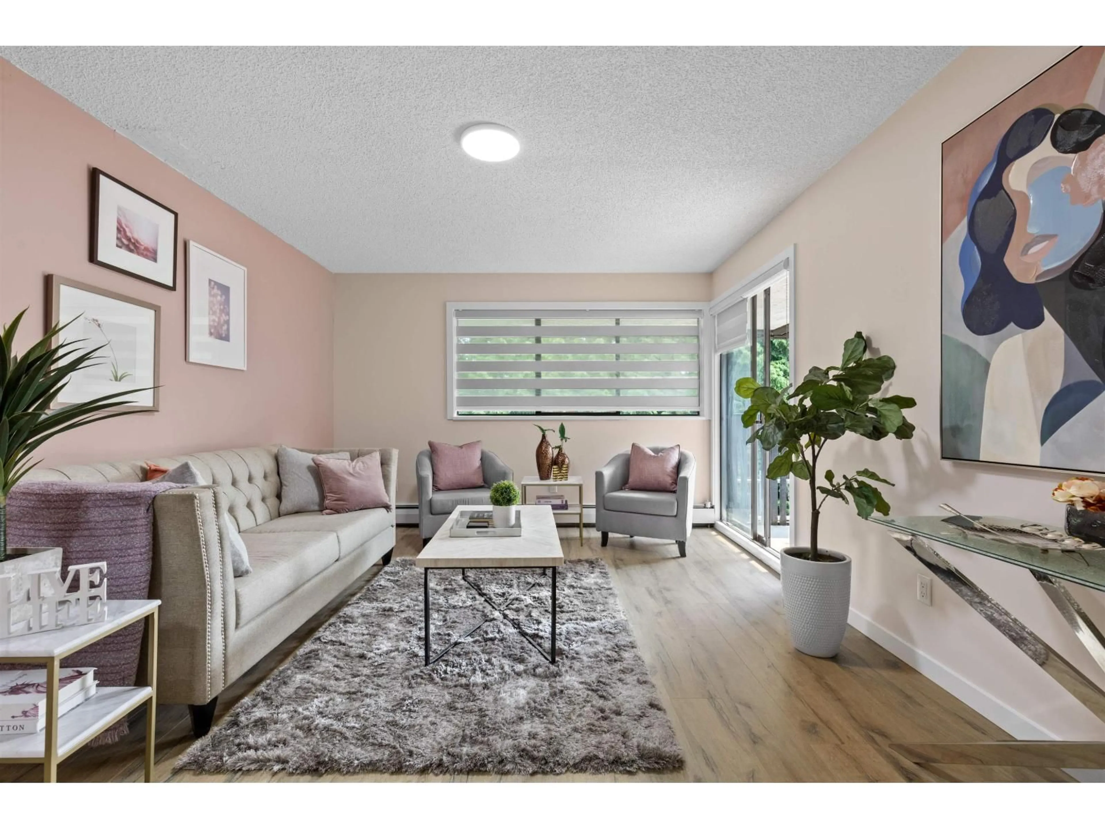 Living room with furniture, wood/laminate floor for 308 - 1561 VIDAL, White Rock British Columbia V4B5A7