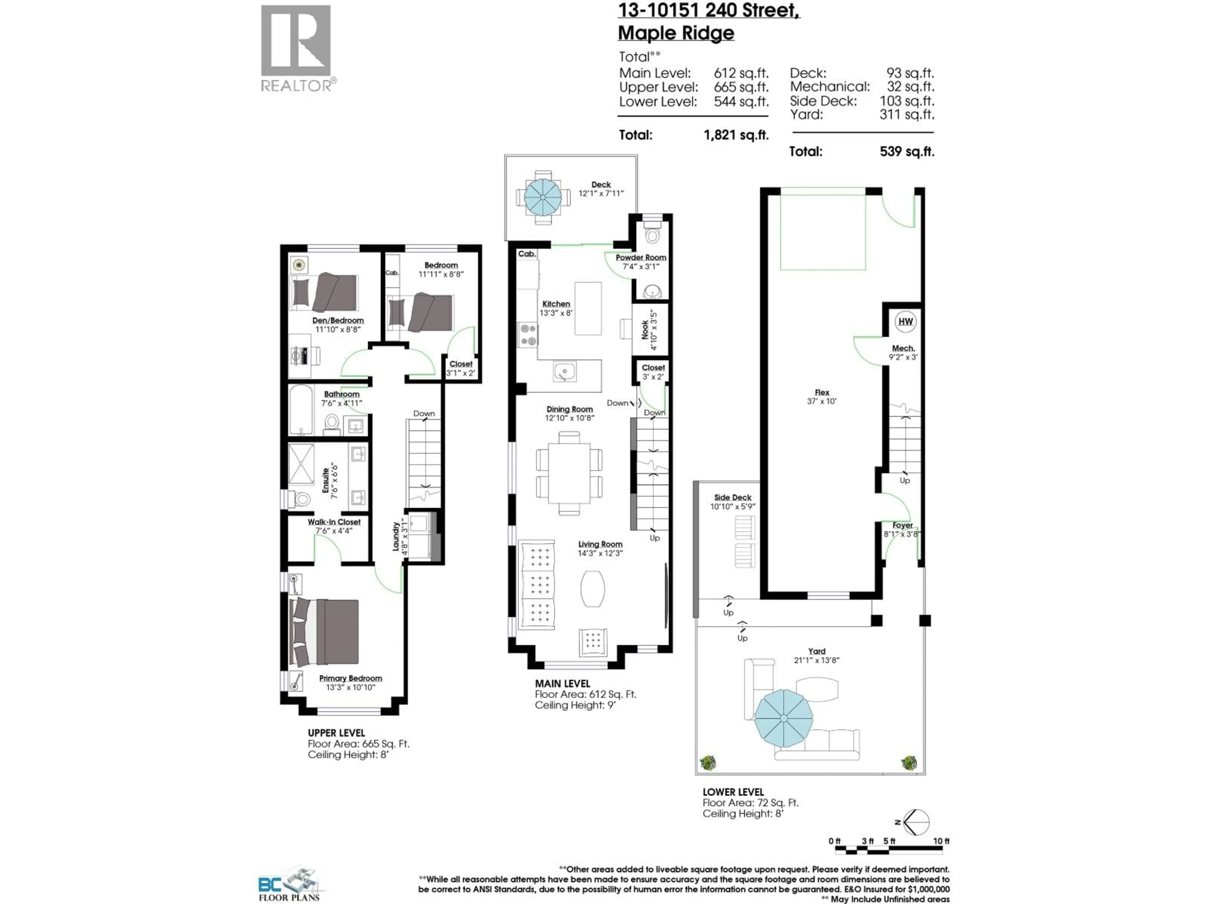 Floor plan for 13 - 10151 240 STREET, Maple Ridge British Columbia V2W0G9
