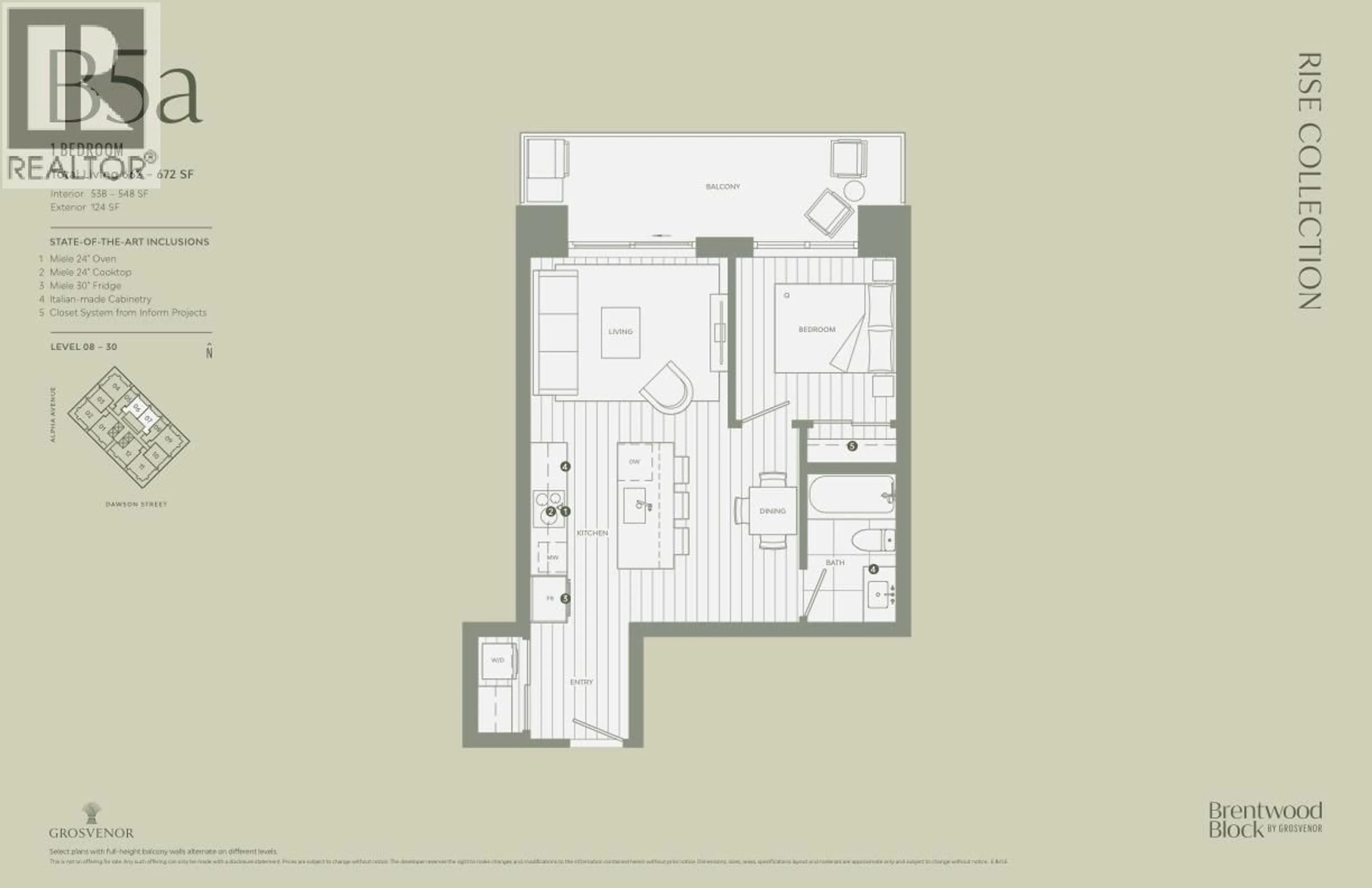 Floor plan for 2506 - 2180 ALPHA AVENUE, Burnaby British Columbia V5C0K2